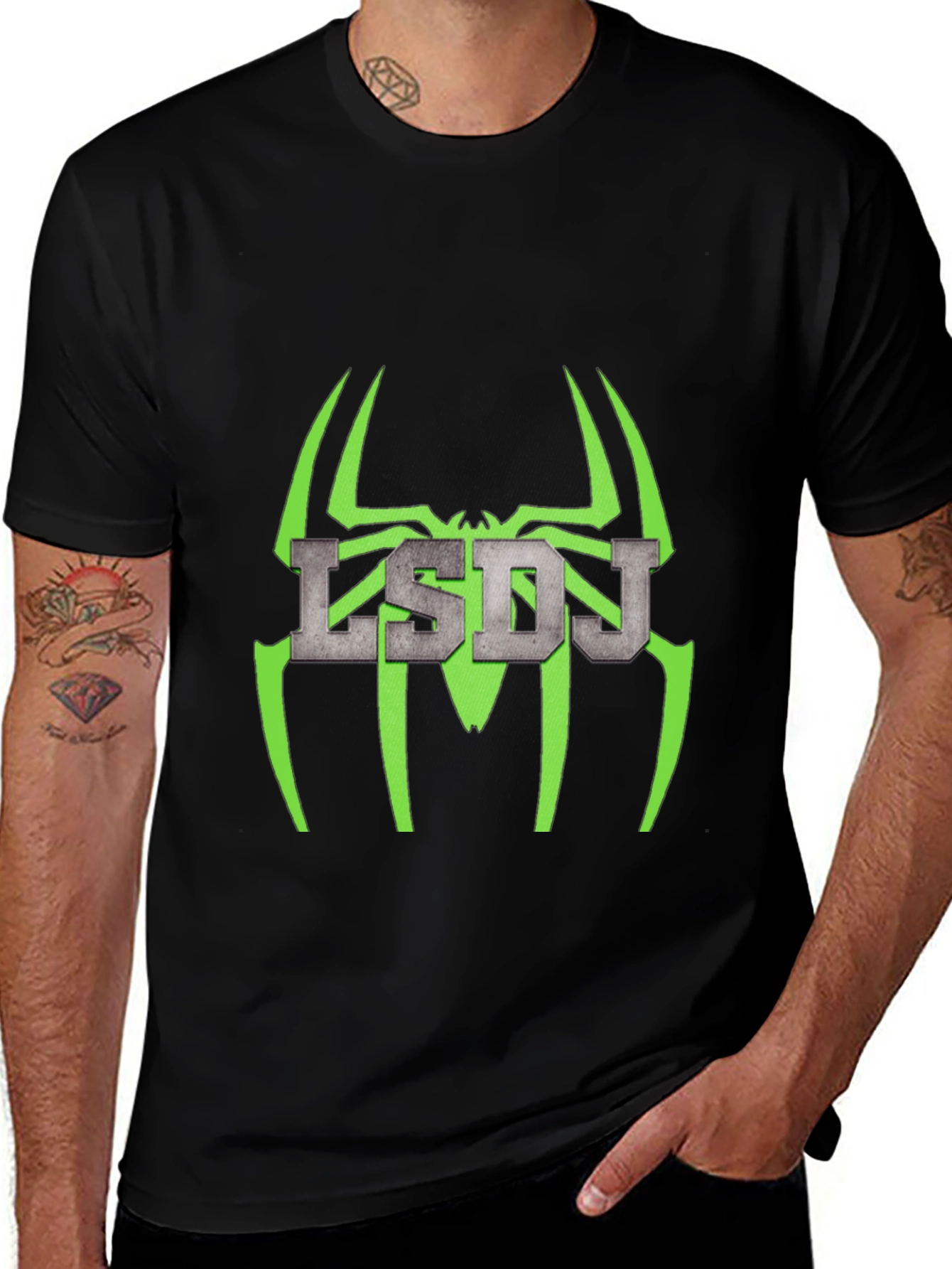 Variant 21 of LSDJ Spider Graphic Black Tee - Gamer Style