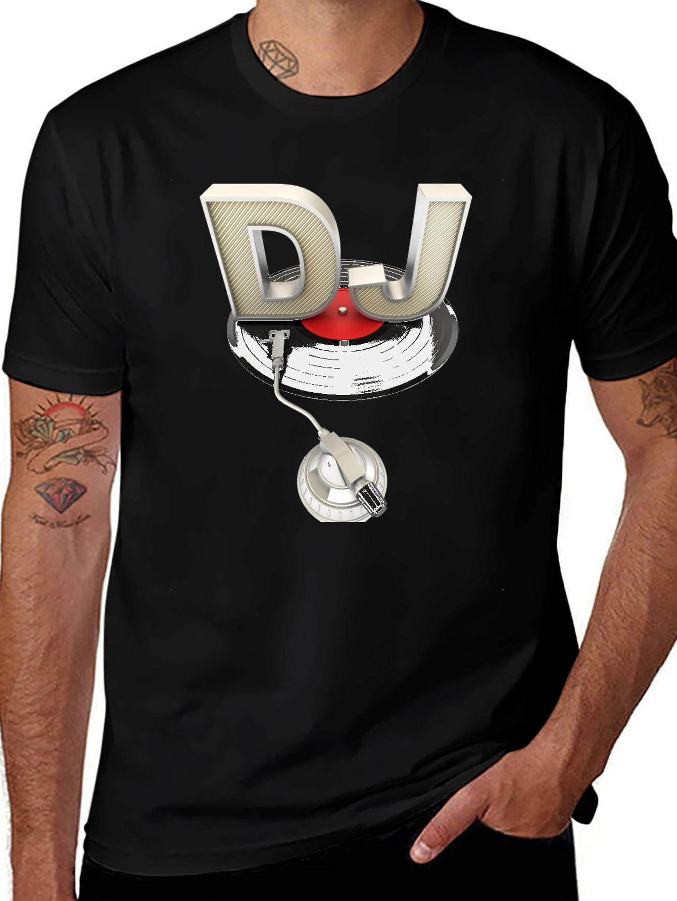 Variant 9 of DJ Turntable Graphic T-Shirt - Music Lover Tee