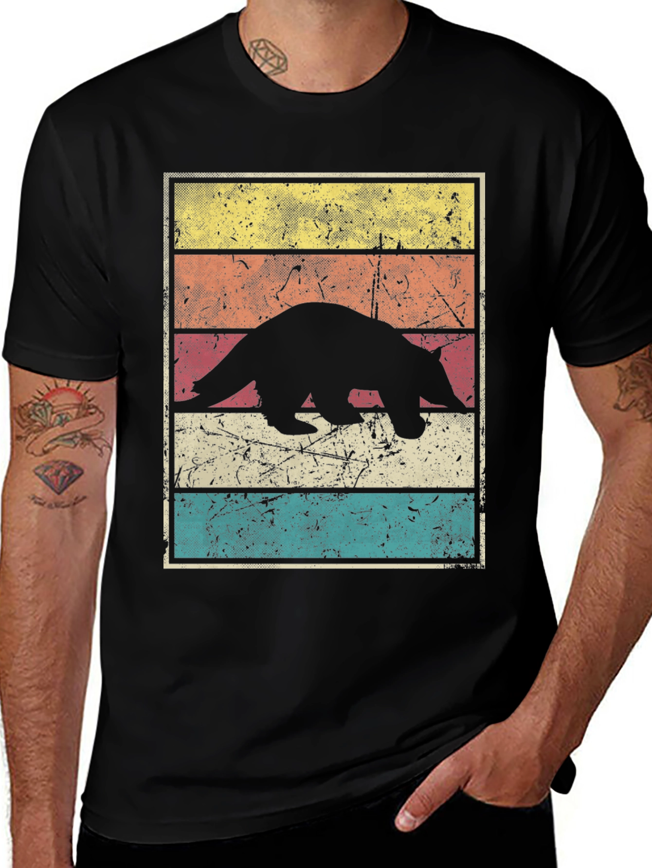 Variant 17 of Retro Pangolin T-Shirt - Vintage Style Tee
