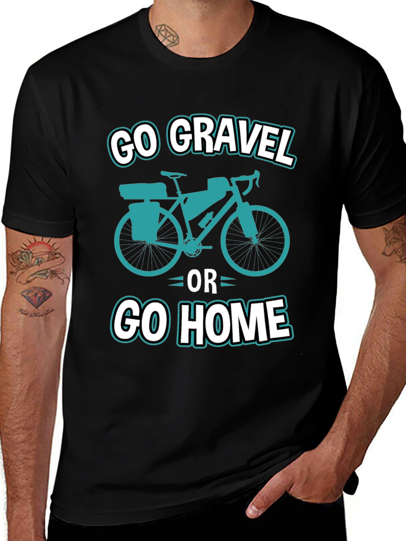 Variant 18 of Go Gravel T-Shirt - Cycling Adventure Tee