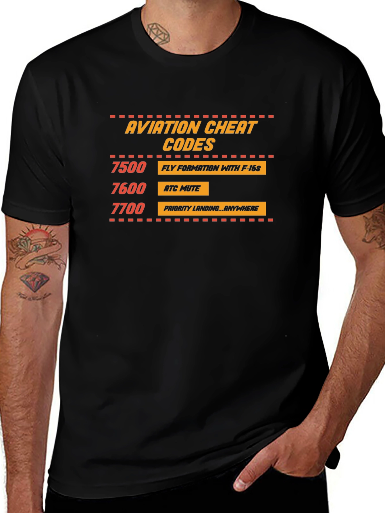 Variant 28 of Aviation Cheat Codes T-Shirt - Pilot Humor