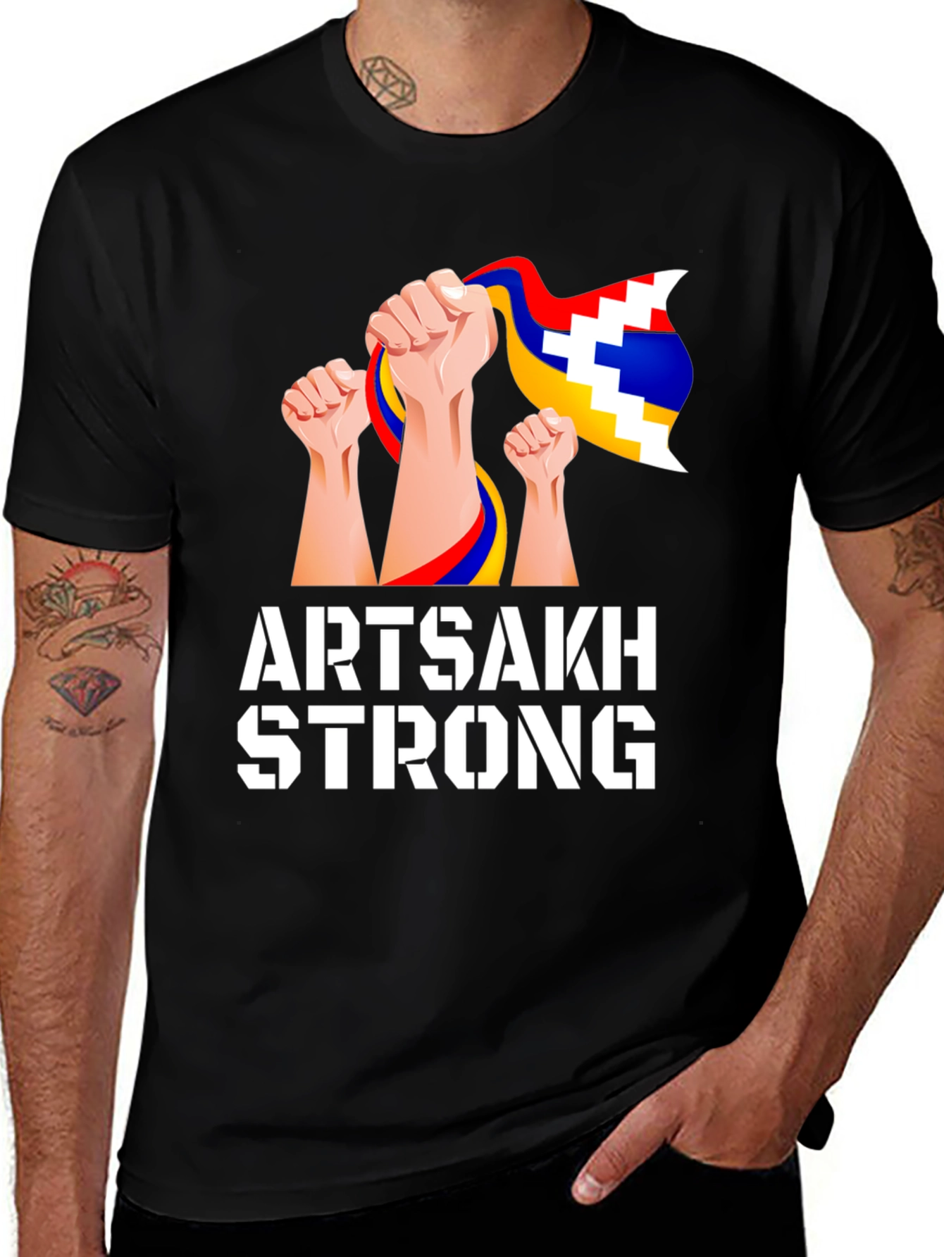 Variant 7 of Artsakh Strong Black T-Shirt