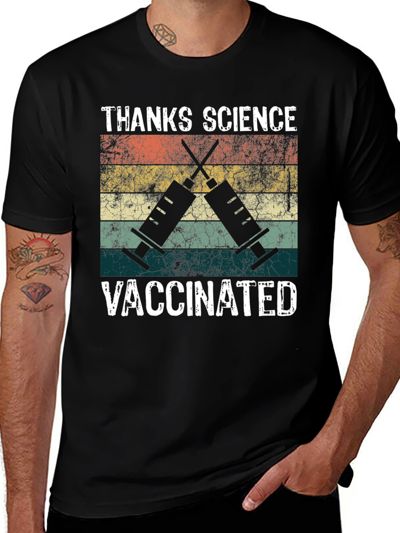 Variant 2 of Thanks Science Vaccinated Graphic Tee