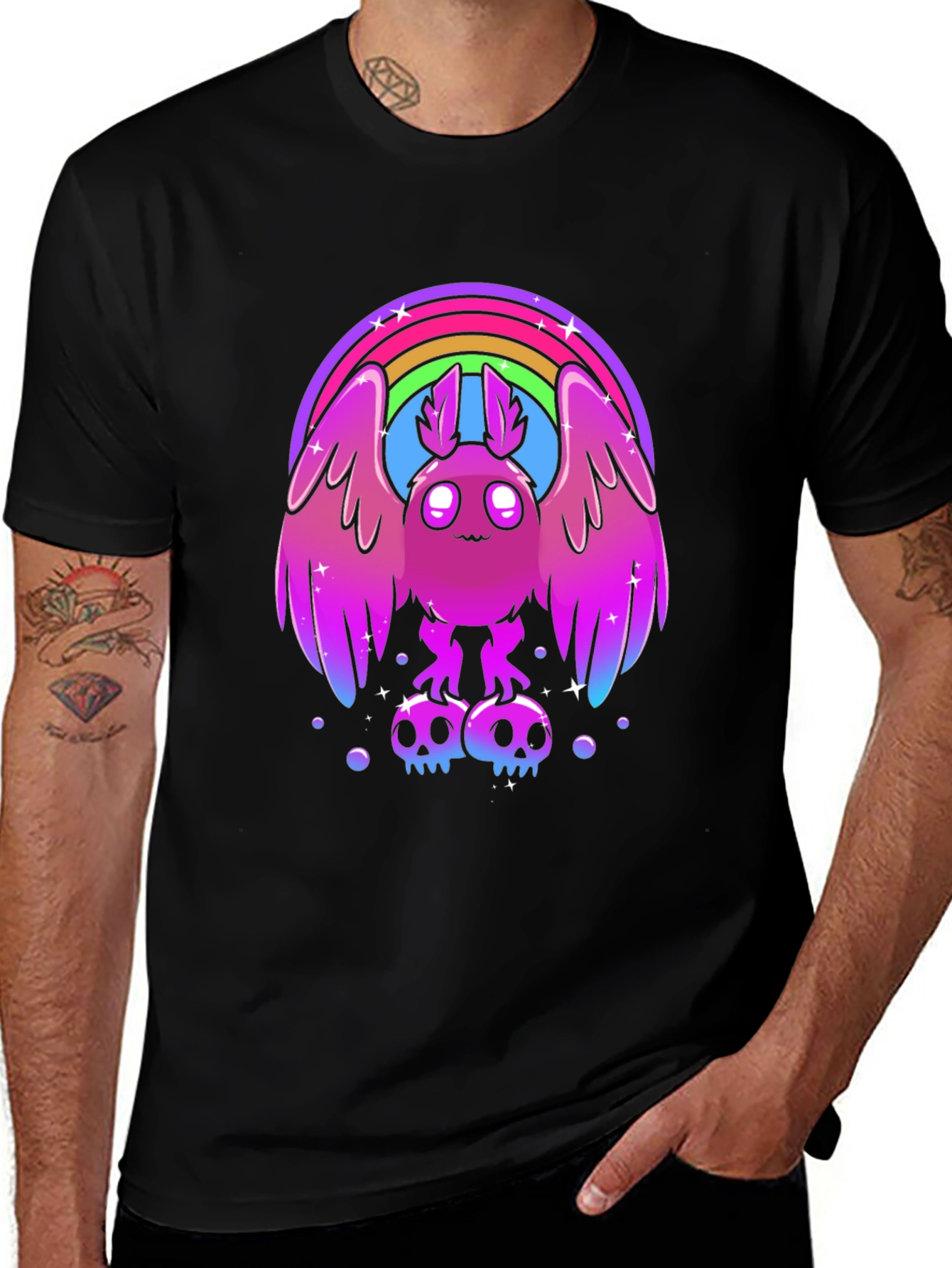Variant 3 of Rainbow Mothman Graphic Tee - Quirky & Stylish