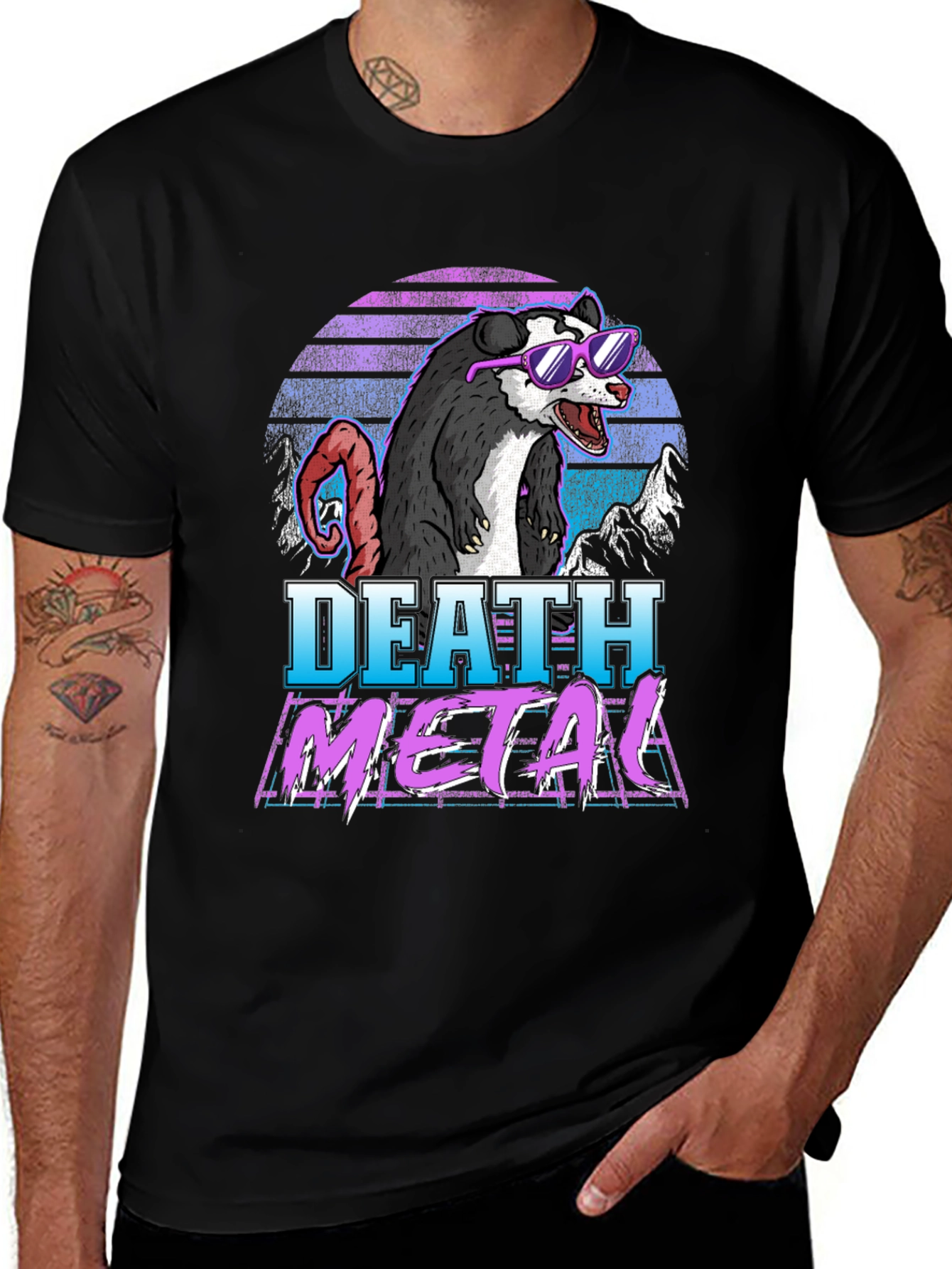 Variant 25 of Death Metal Opossum T-Shirt