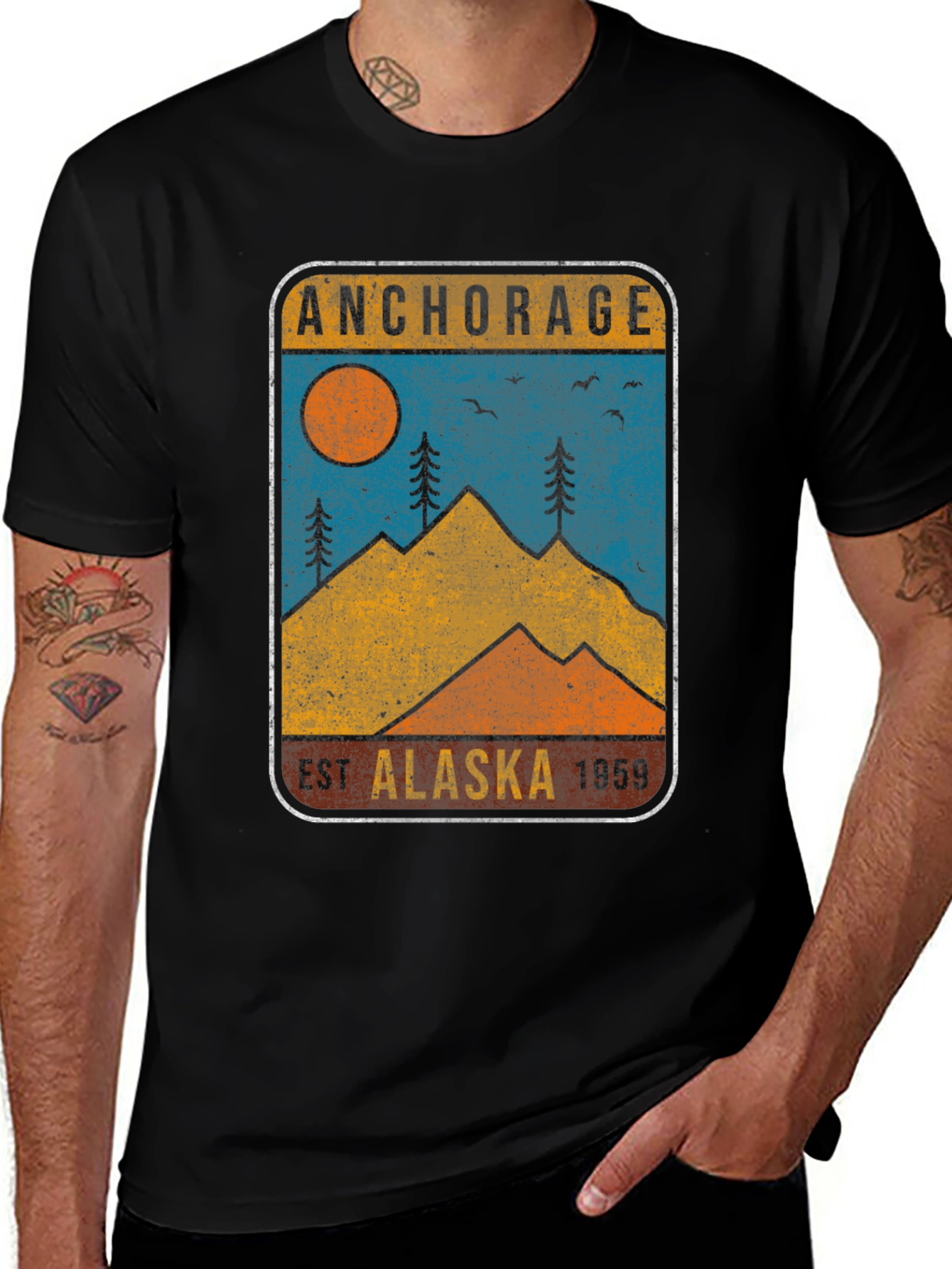 Anchorage Alaska Graphic T-Shirt - Retro Style