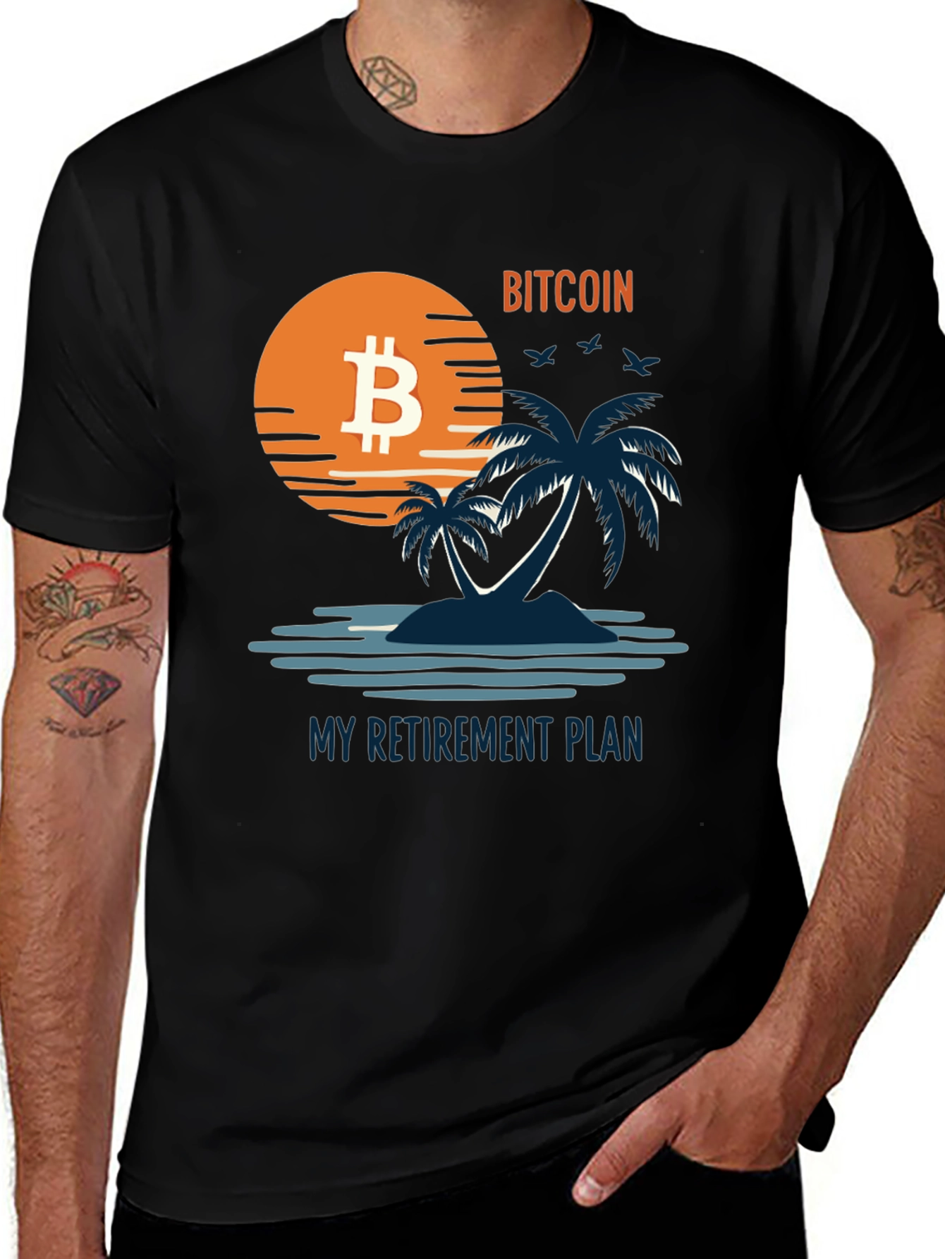 Bitcoin Retirement Plan Graphic Tee - Island Vibe