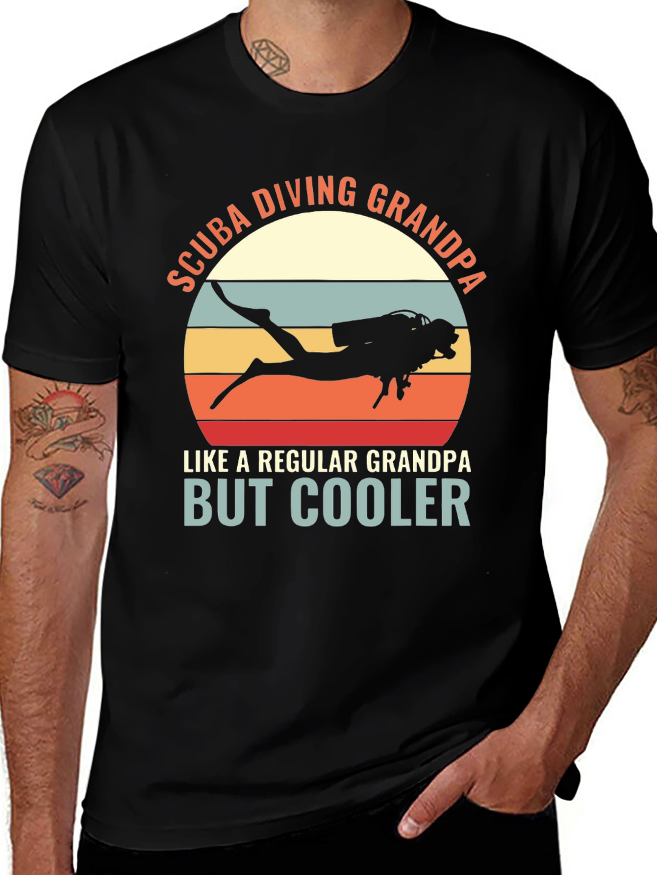 Variant 22 of Scuba Diving Grandpa T-Shirt - Cool Grandfather Diver Tee