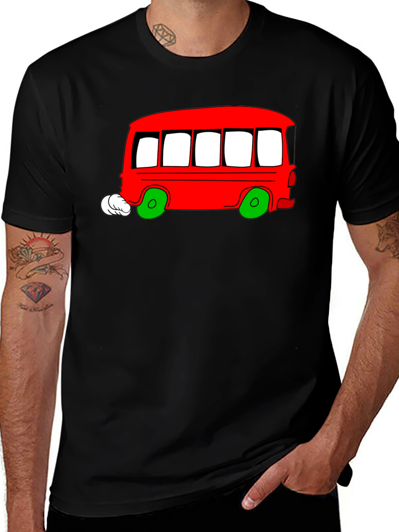 Variant 16 of Cartoon Bus Graphic T-Shirt