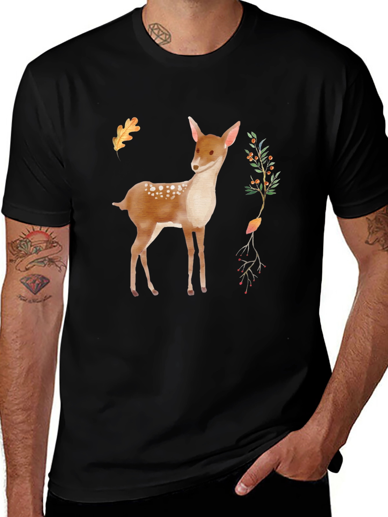 Variant 29 of Deer Autumn Design T-Shirt