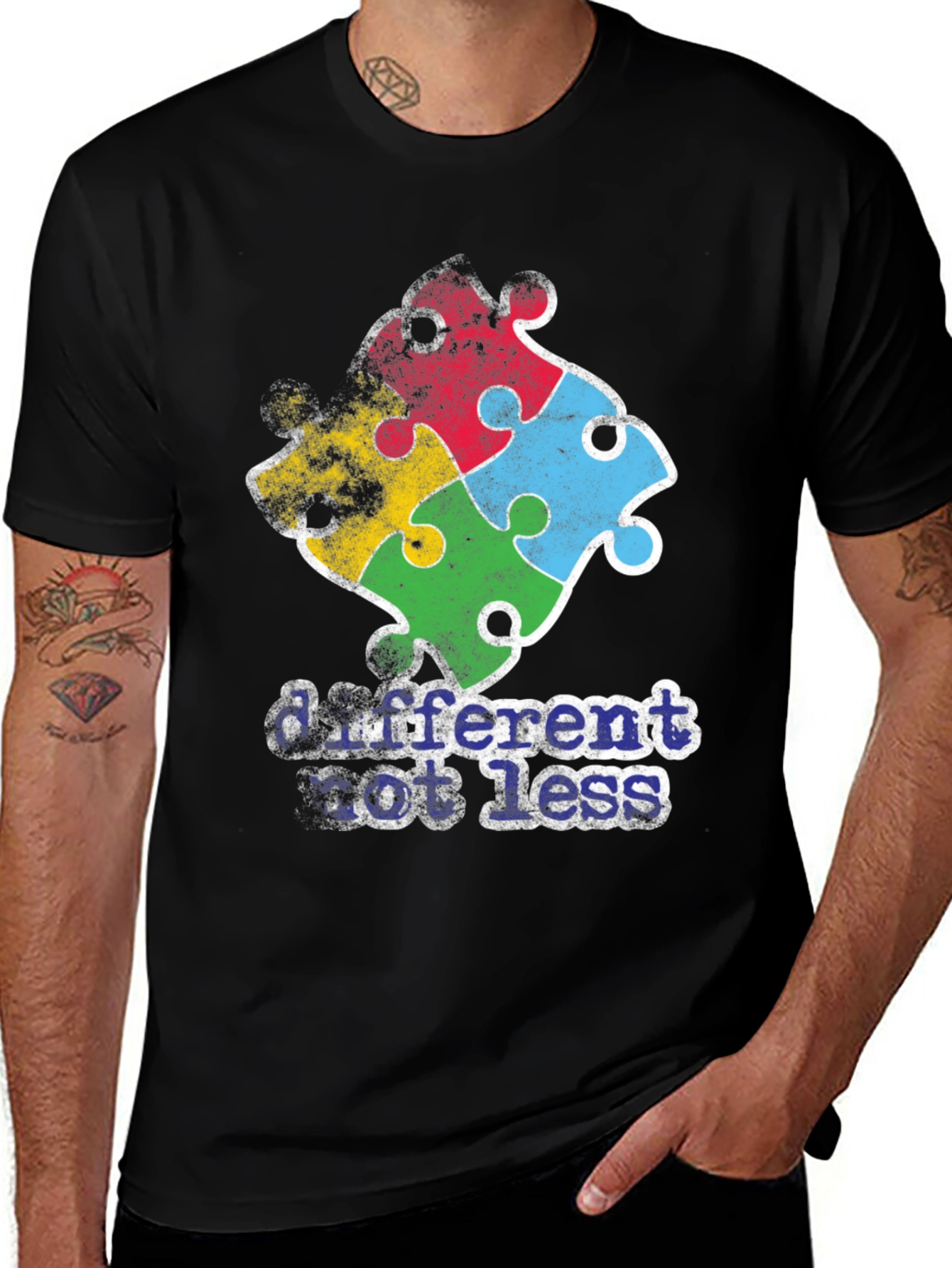 Variant 14 of Autism Awareness T-Shirt - Different Not Less