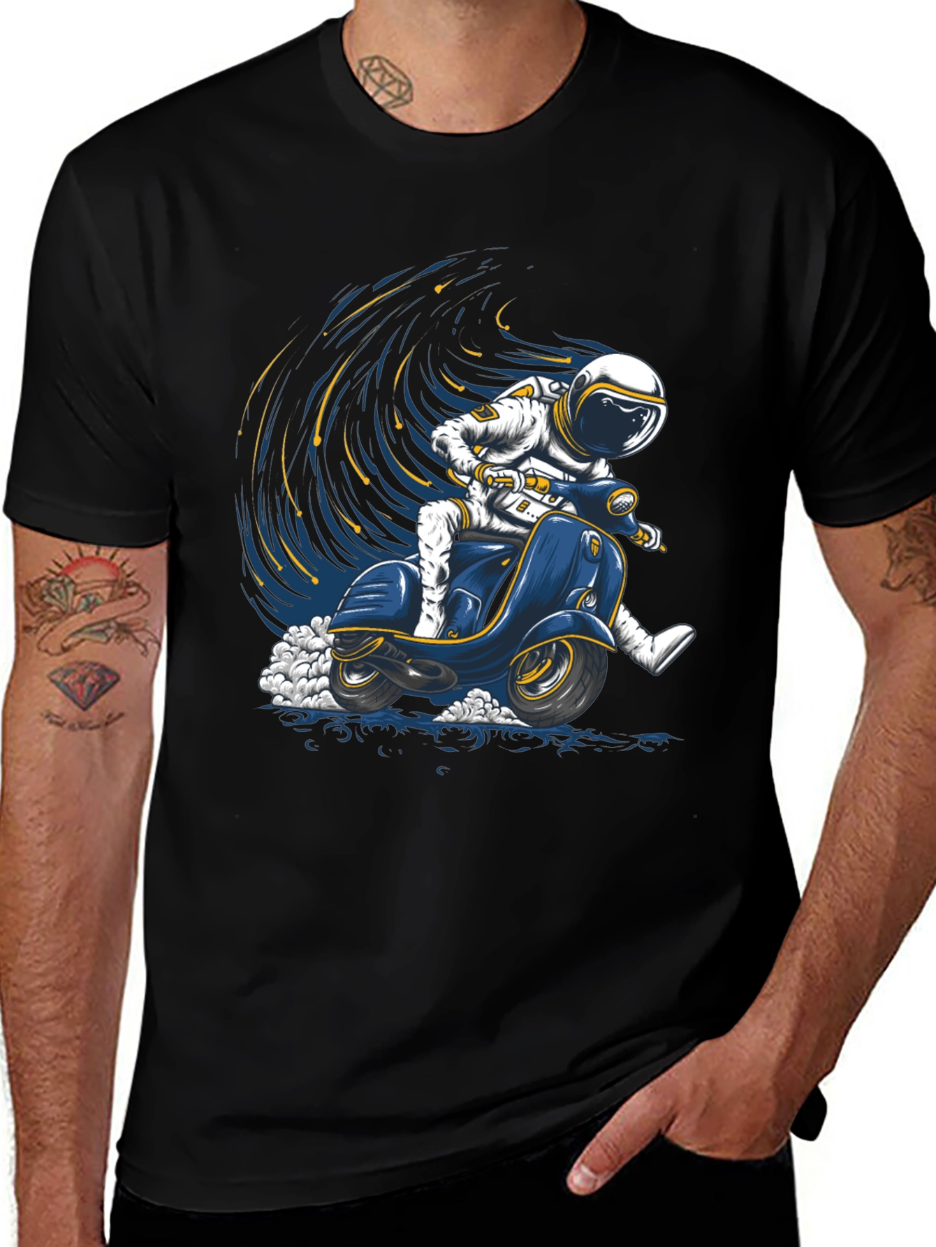 Variant 30 of Astronaut Scooter T-Shirt - Ride Through Space!