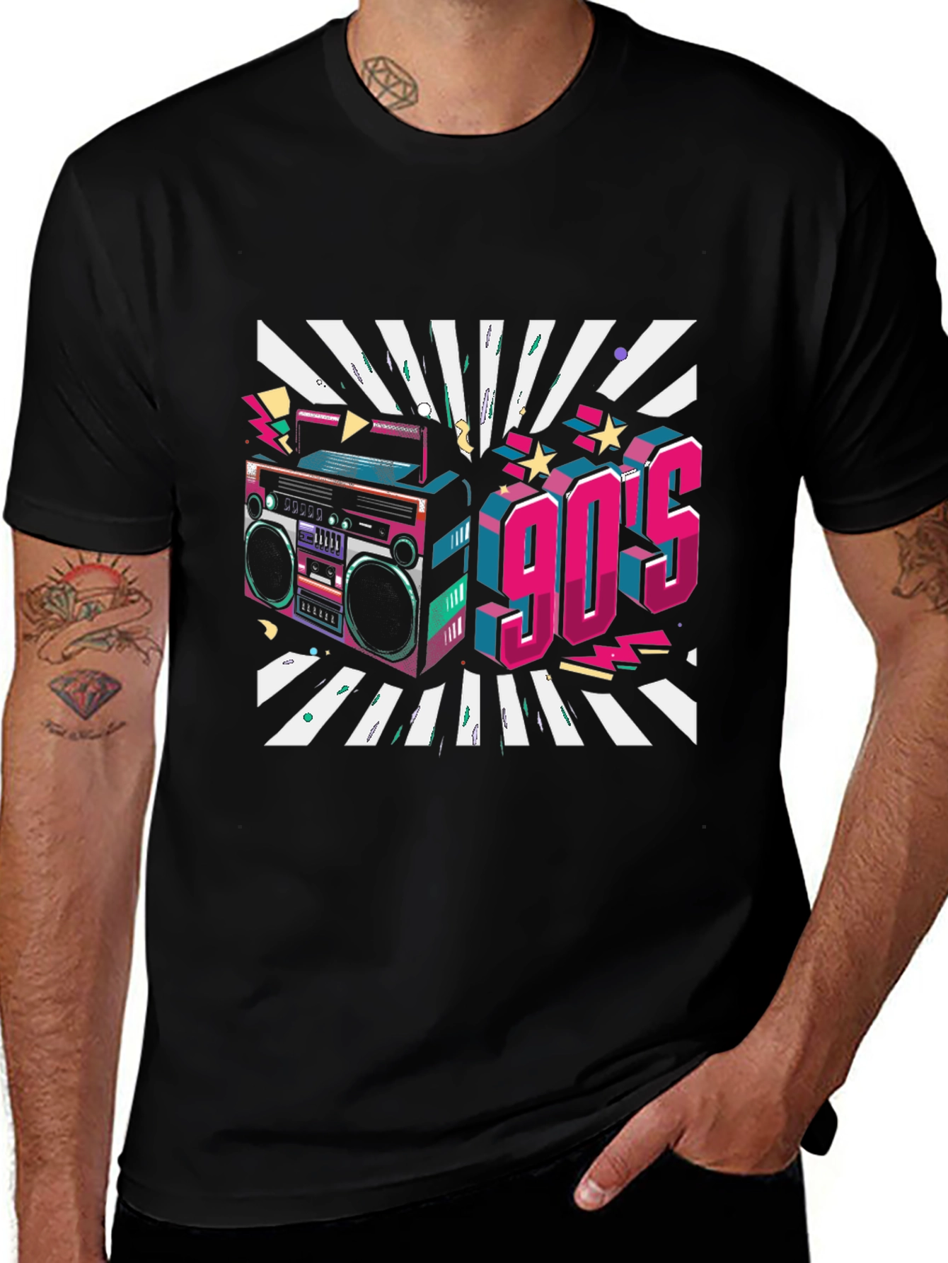 Variant 17 of Retro 90s Boombox T-Shirt - Throwback Style!