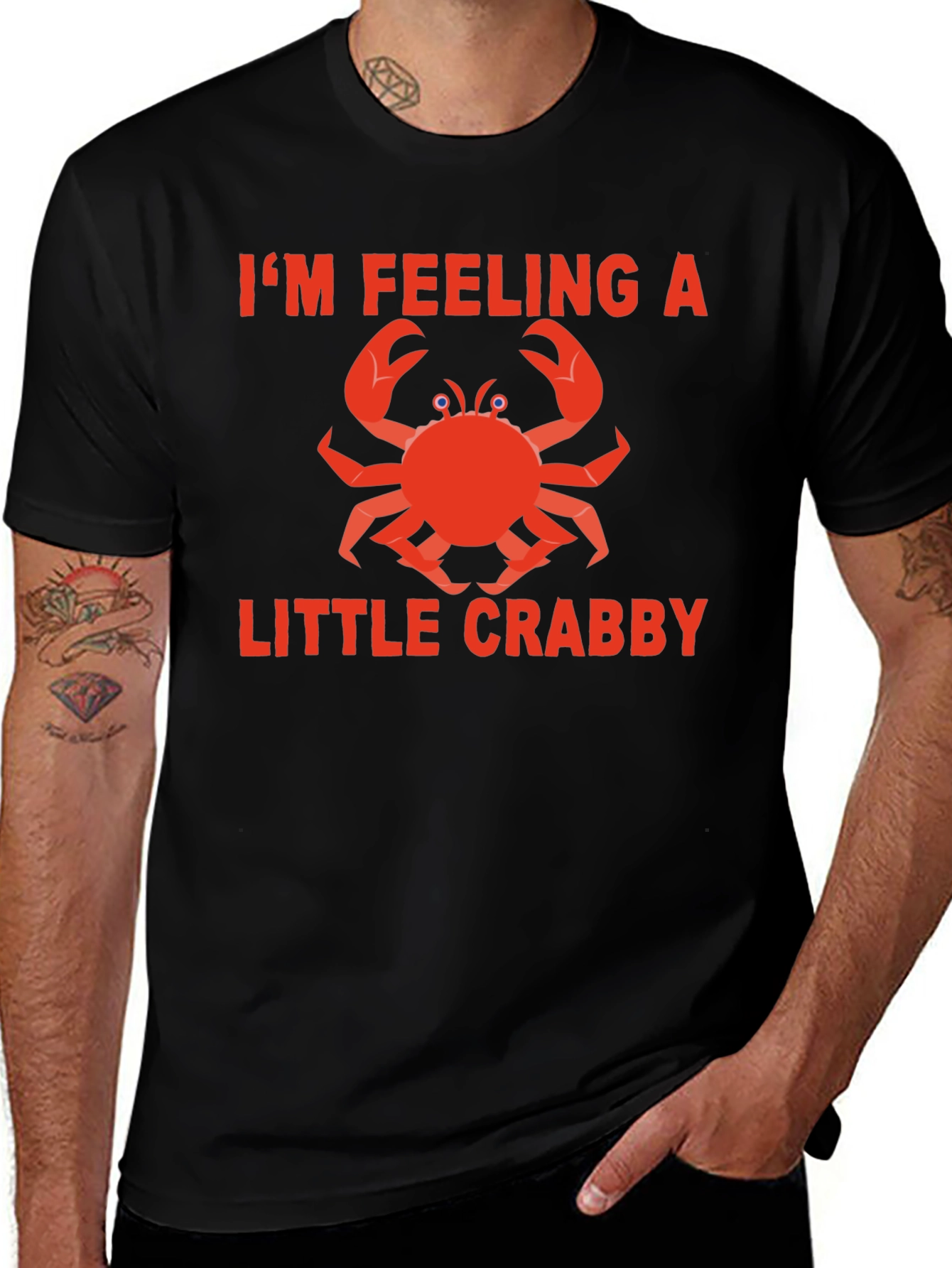 Variant 22 of Feeling Crabby T-Shirt Funny Crab Graphic Tee
