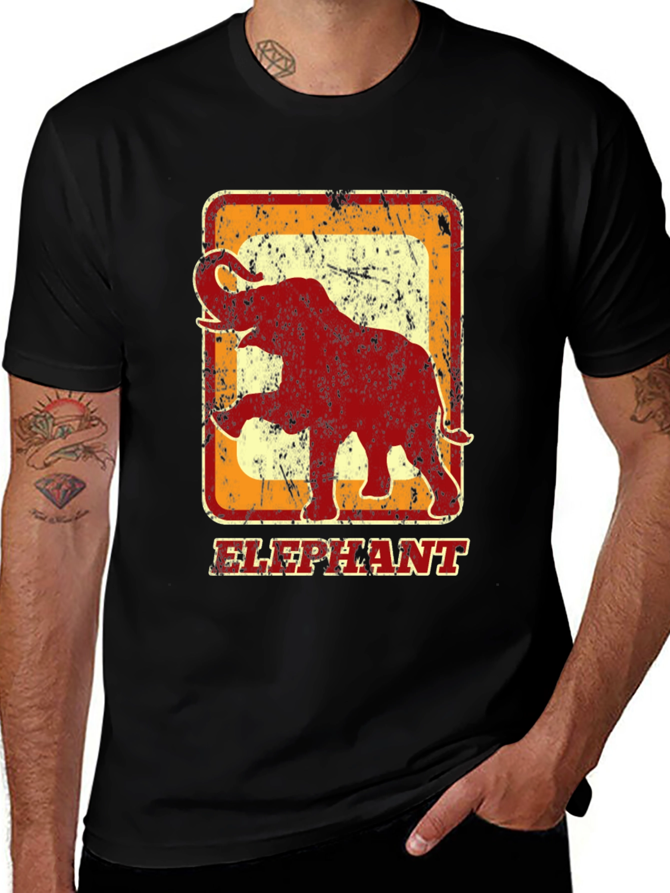 Variant 20 of Vintage Elephant Graphic Print Tee