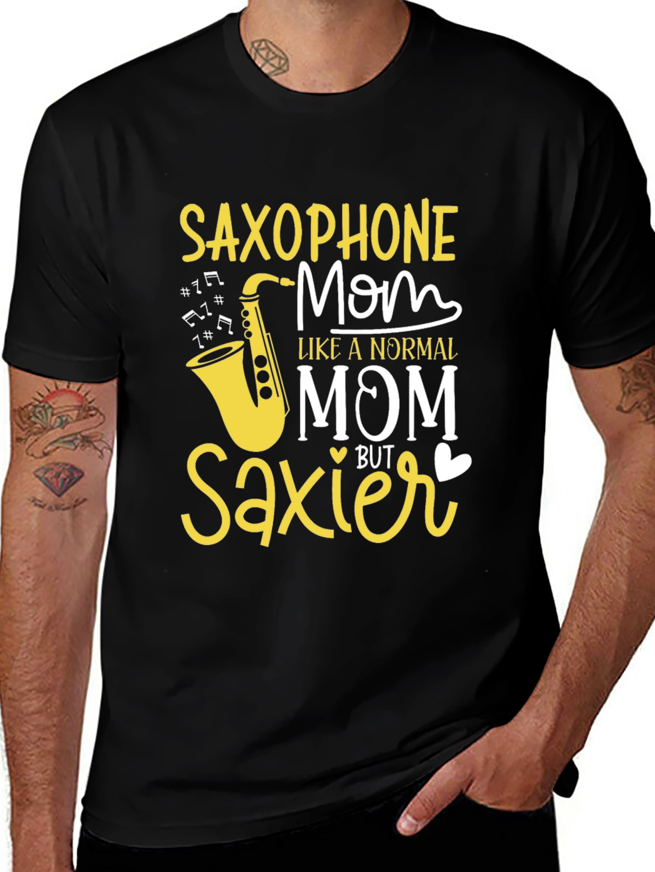 Variant 12 of Saxophone Mom Graphic Tee - Musician Mom T-Shirt