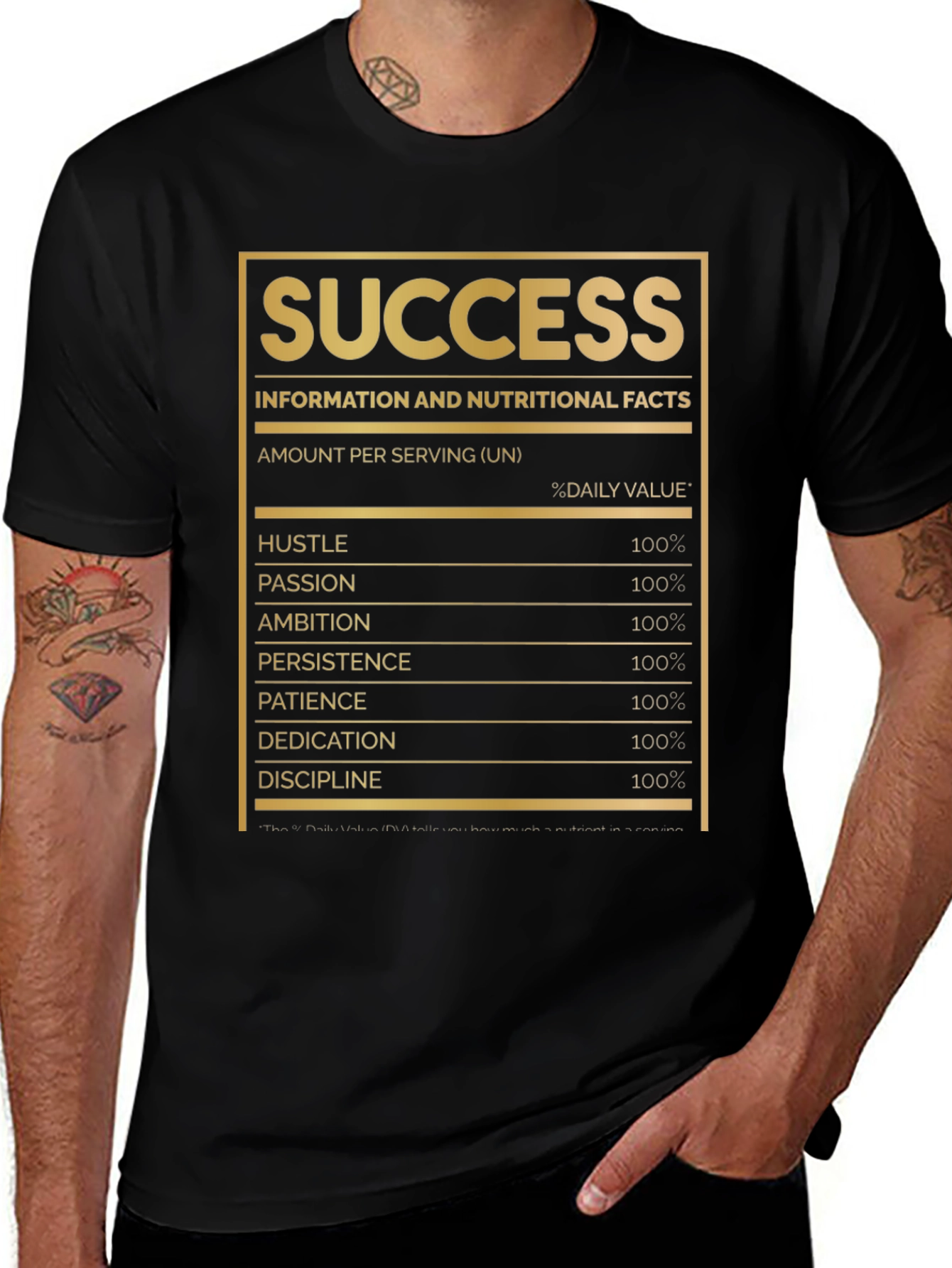 Variant 16 of Success Nutrition Facts T-Shirt