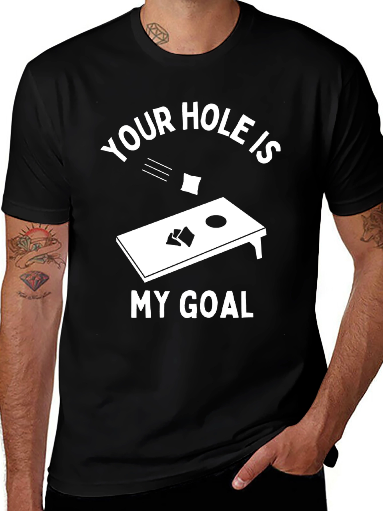 Variant 11 of Your Hole Is My Goal Cornhole T-Shirt
