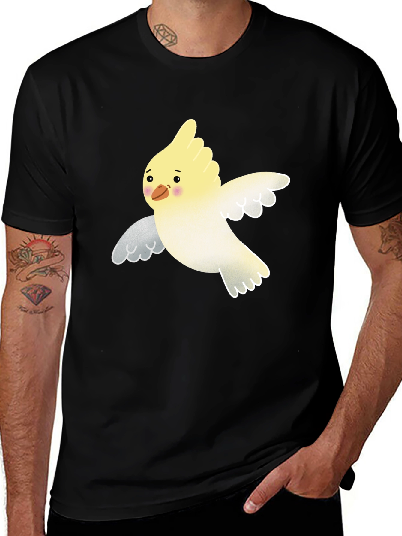 Variant 20 of Cute Cockatiel Bird Graphic T-Shirt