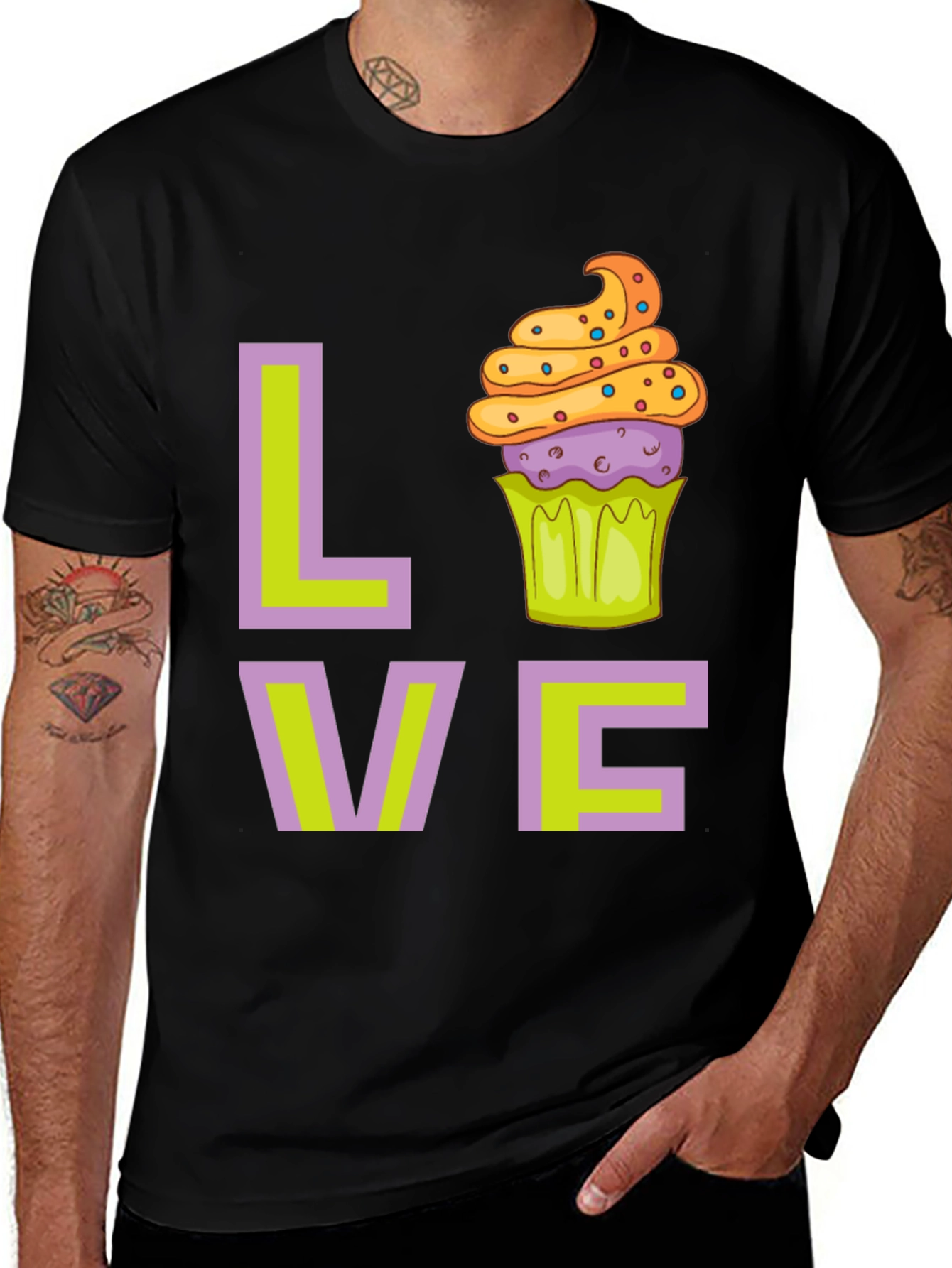 Variant 20 of Love Cupcake Graphic T-Shirt - Fun Foodie Tee