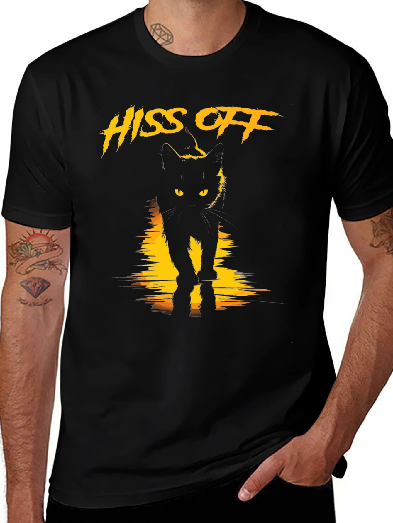 Variant 24 of Hiss Off Cat Graphic T-Shirt