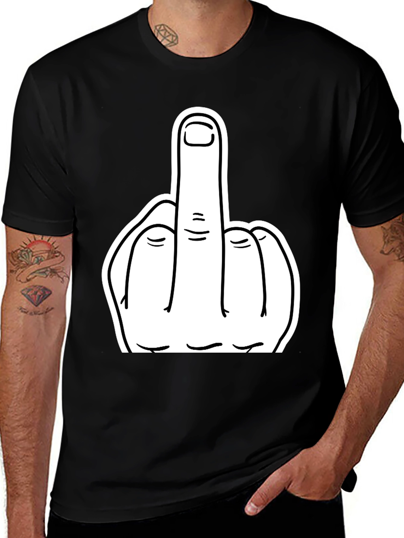 Variant 19 of Middle Finger Graphic Tee - Bold Statement T-Shirt