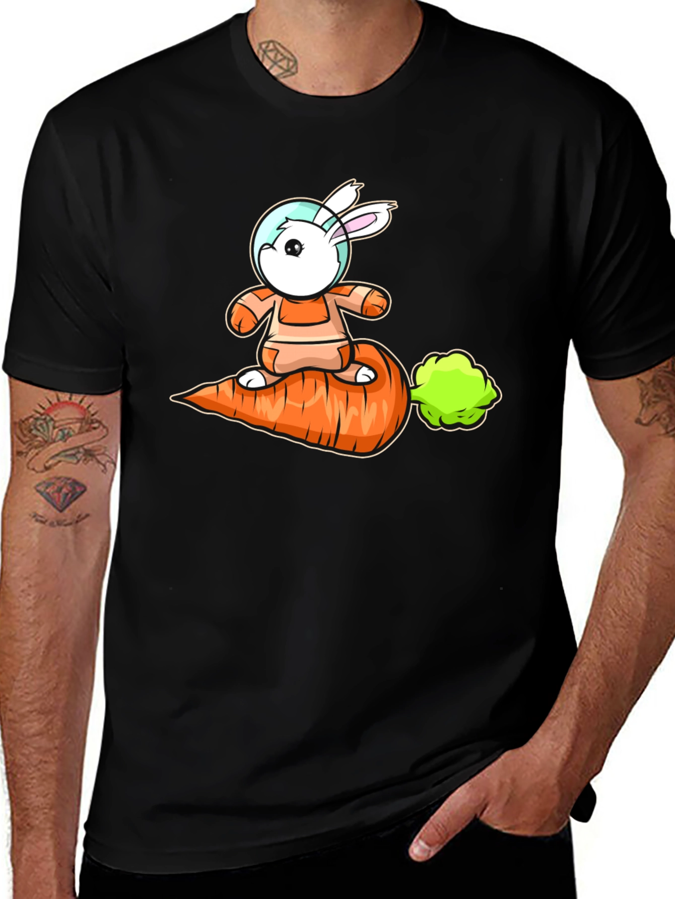 Astronaut Bunny Carrot T-Shirt