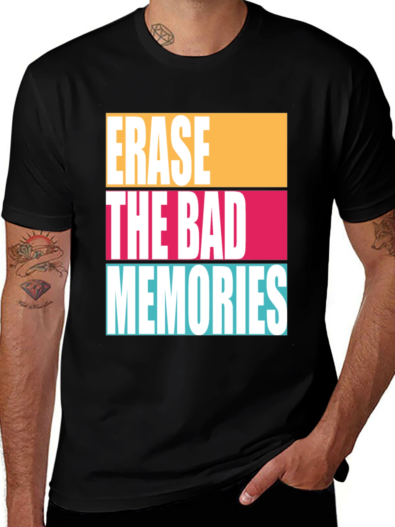 Variant 16 of Erase The Bad Memories Graphic Tee - Trendy Comfort Fit