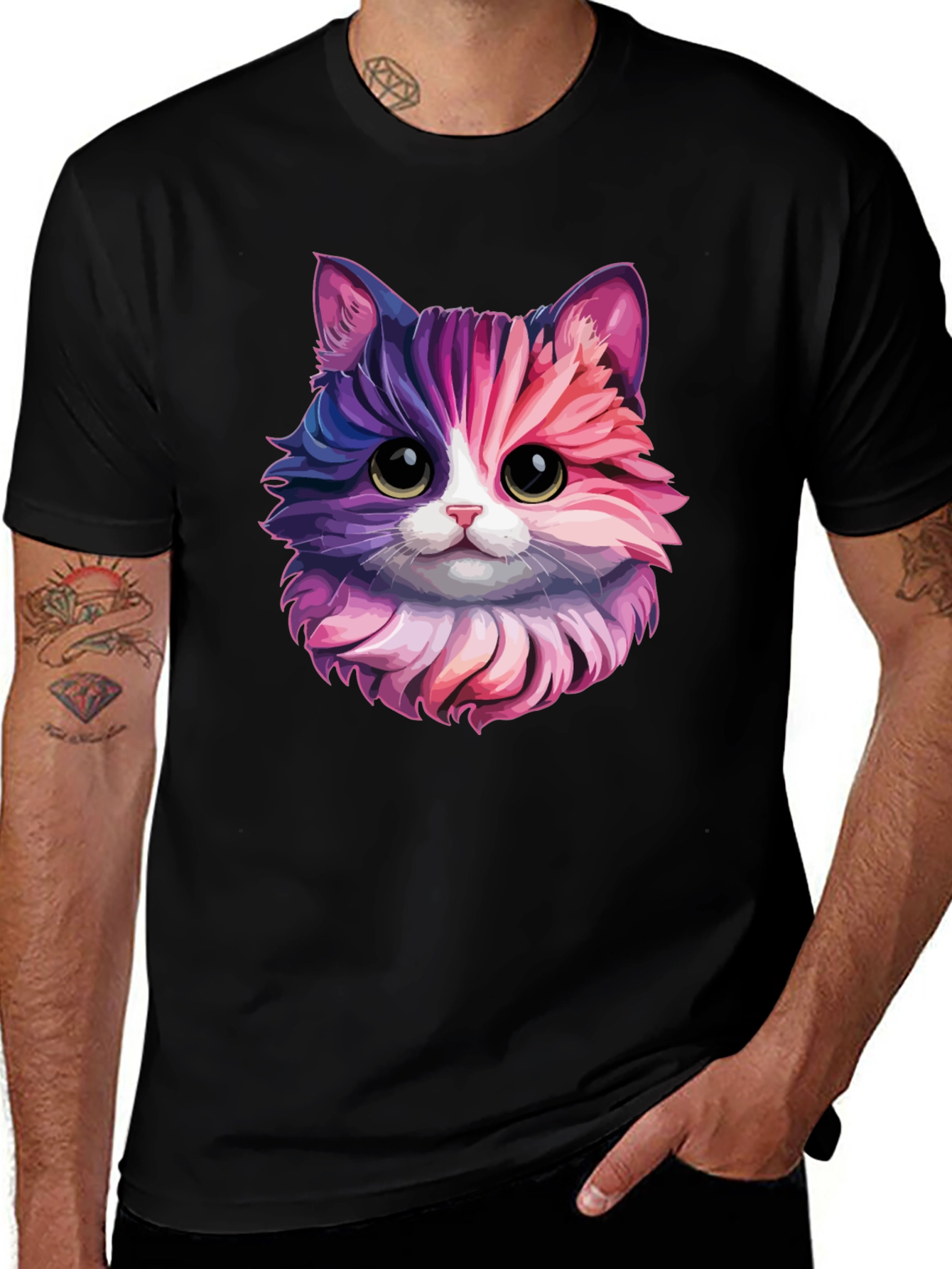 Variant 6 of Cute Cat Graphic Tee - Stylish Unisex T-Shirt