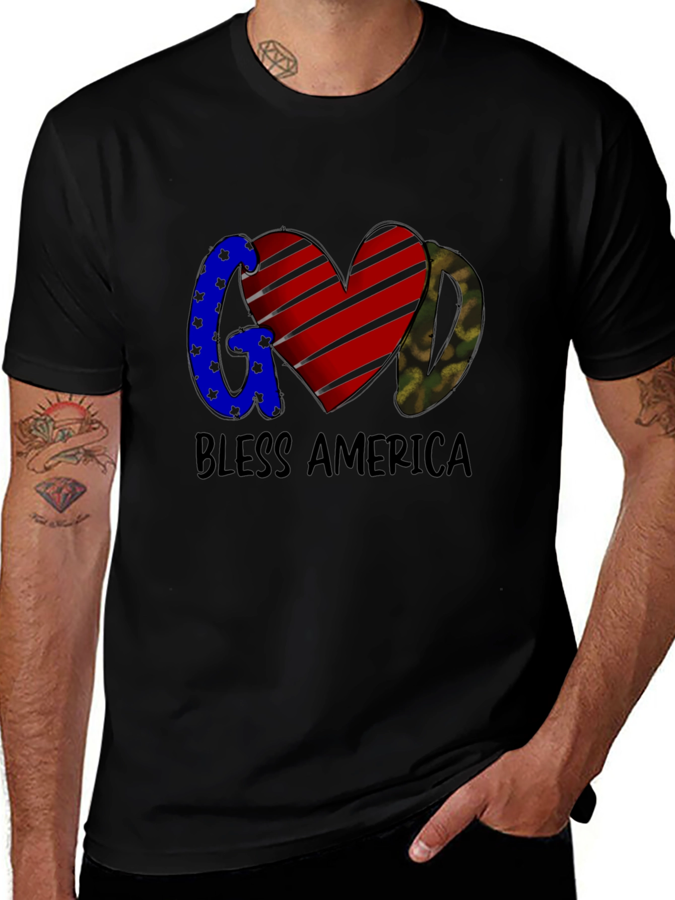 Variant 8 of God Bless America Graphic T-Shirt