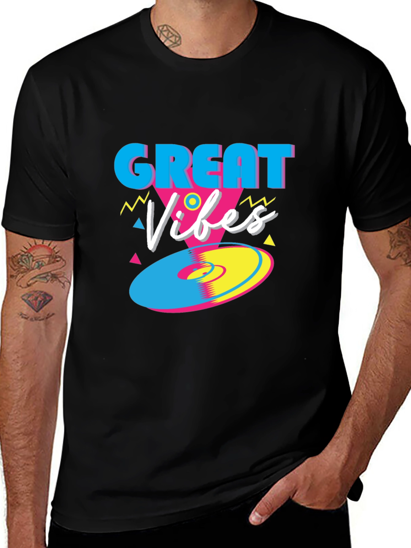 Variant 22 of Great Vibes Retro T-Shirt - Funky 80s Style Tee