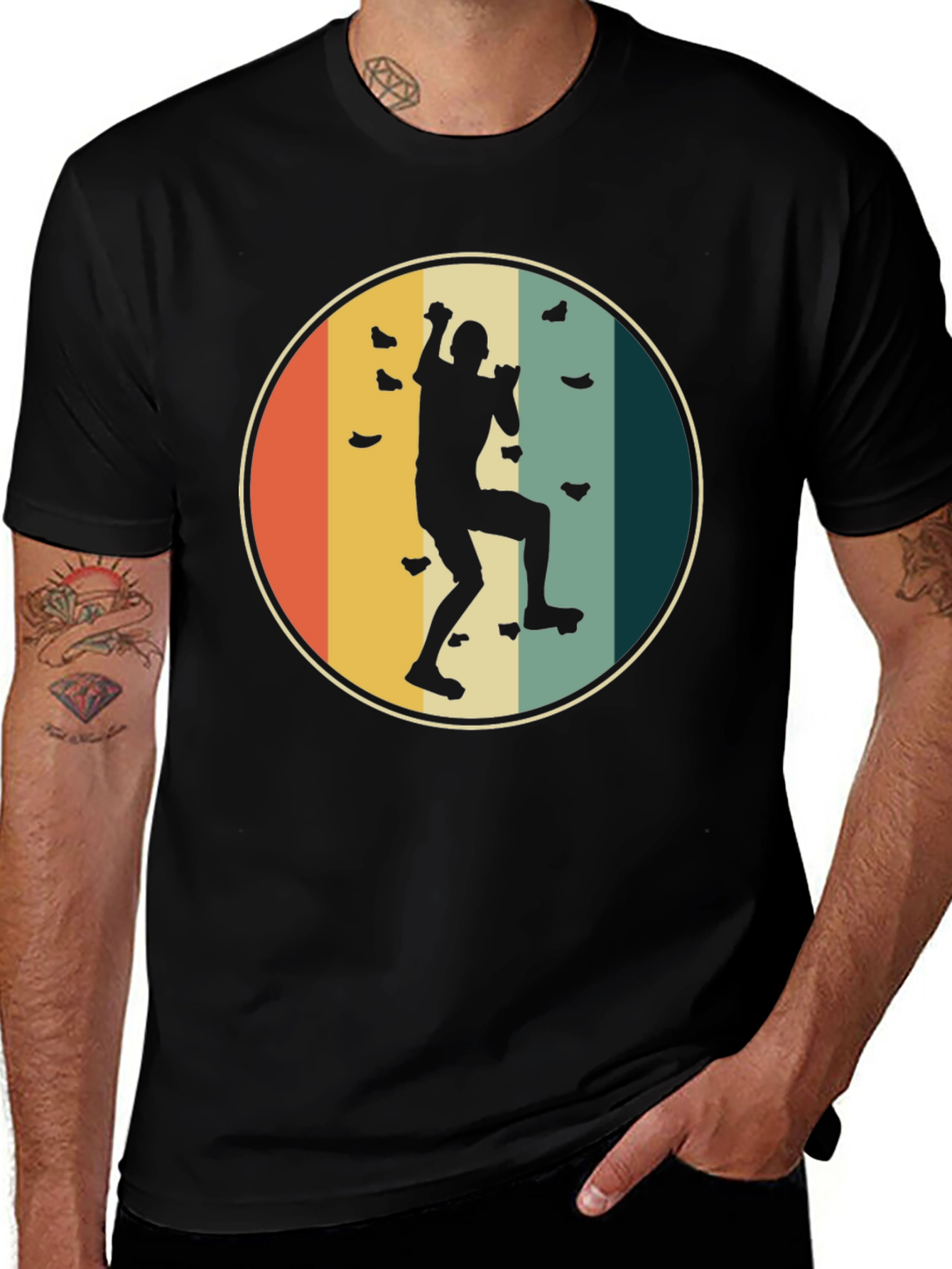 Variant 5 of Retro Rock Climbing Tee