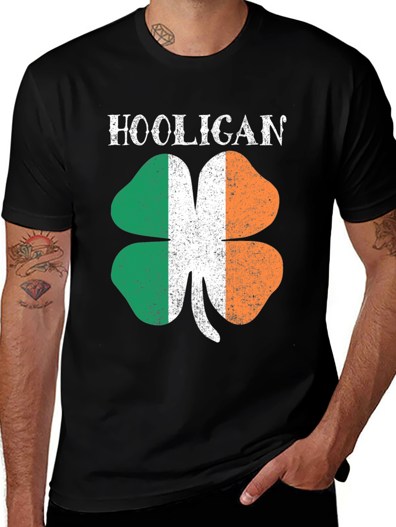 Hooligan Irish Flag Shamrock St. Patrick's Day T-Shirt