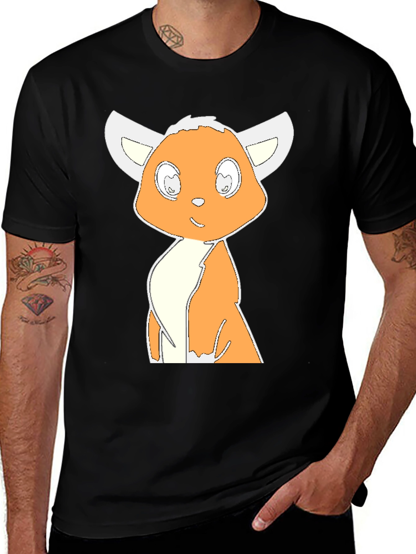Cute Cartoon Fennec Fox Graphic T-Shirt