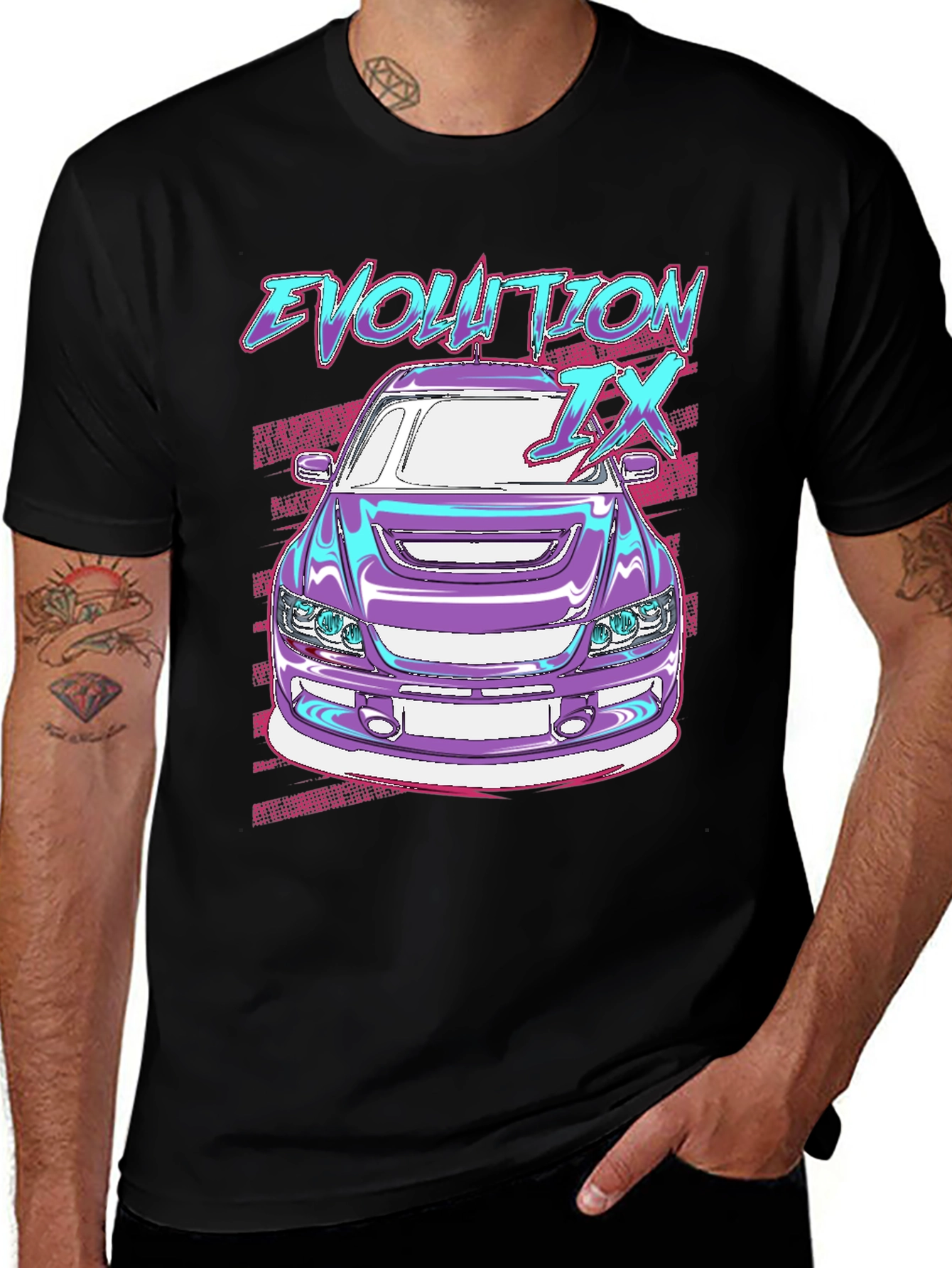 Evolution IX Car Graphic Tee - JDM Style 