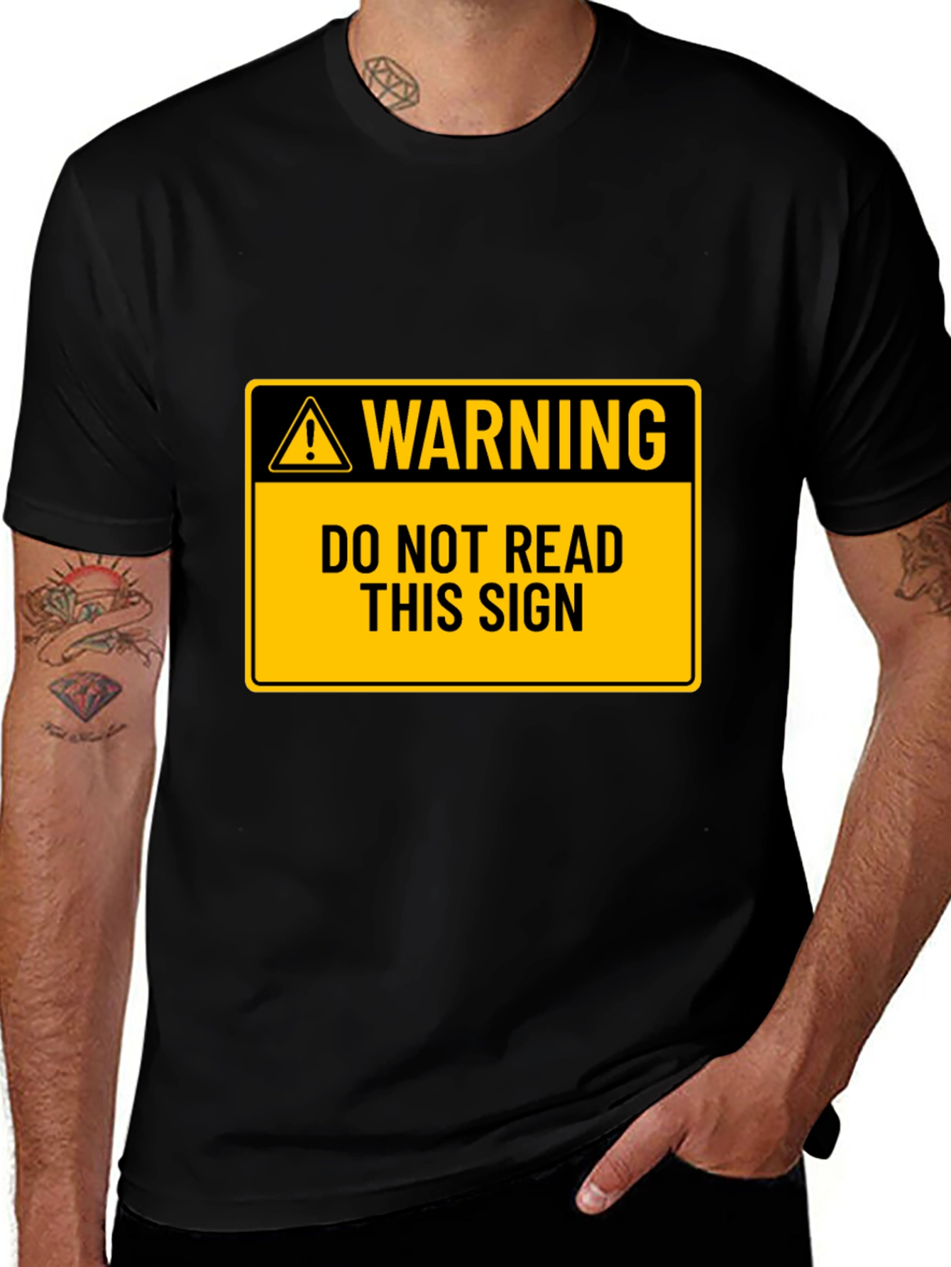 Variant 10 of Warning: Do Not Read This Sign T-Shirt