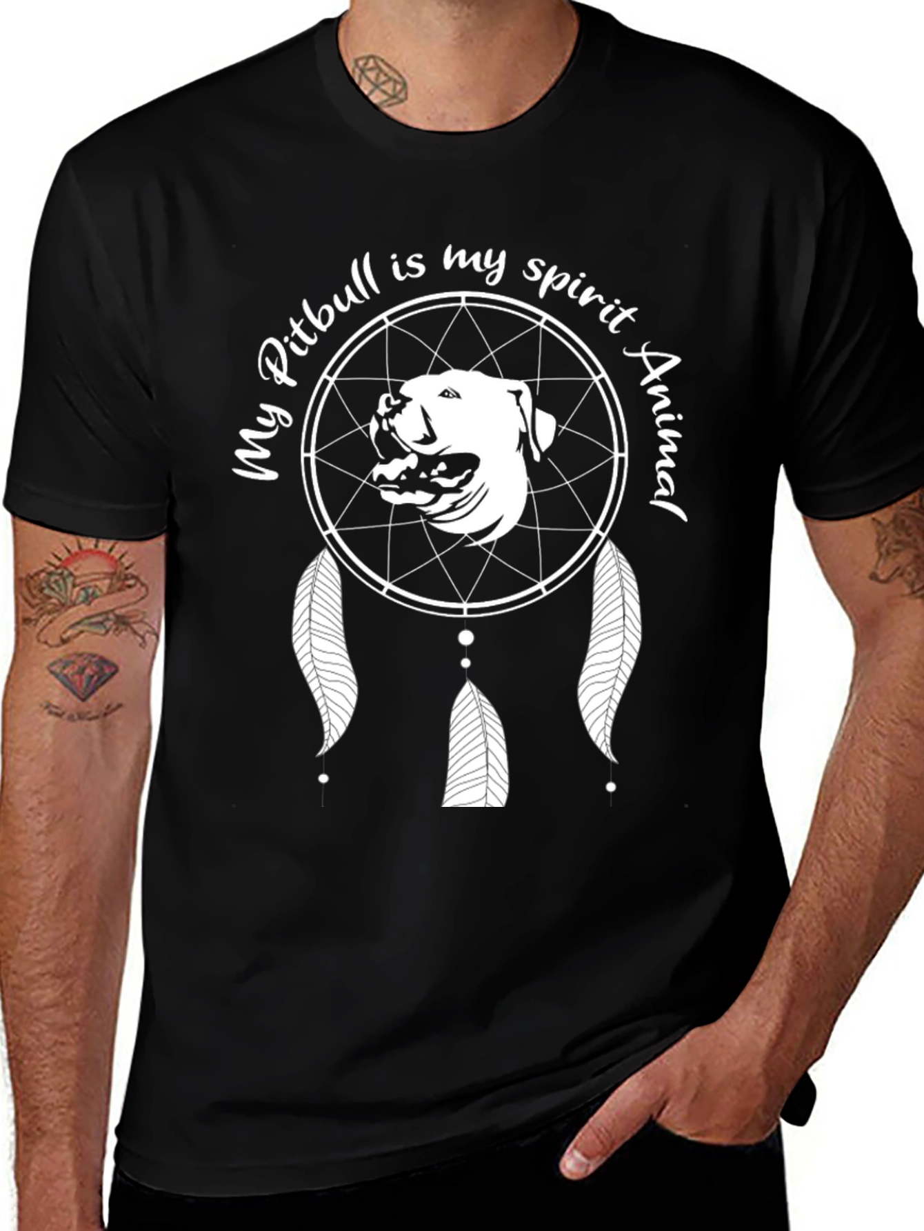 Pitbull Spirit Animal Graphic Tee