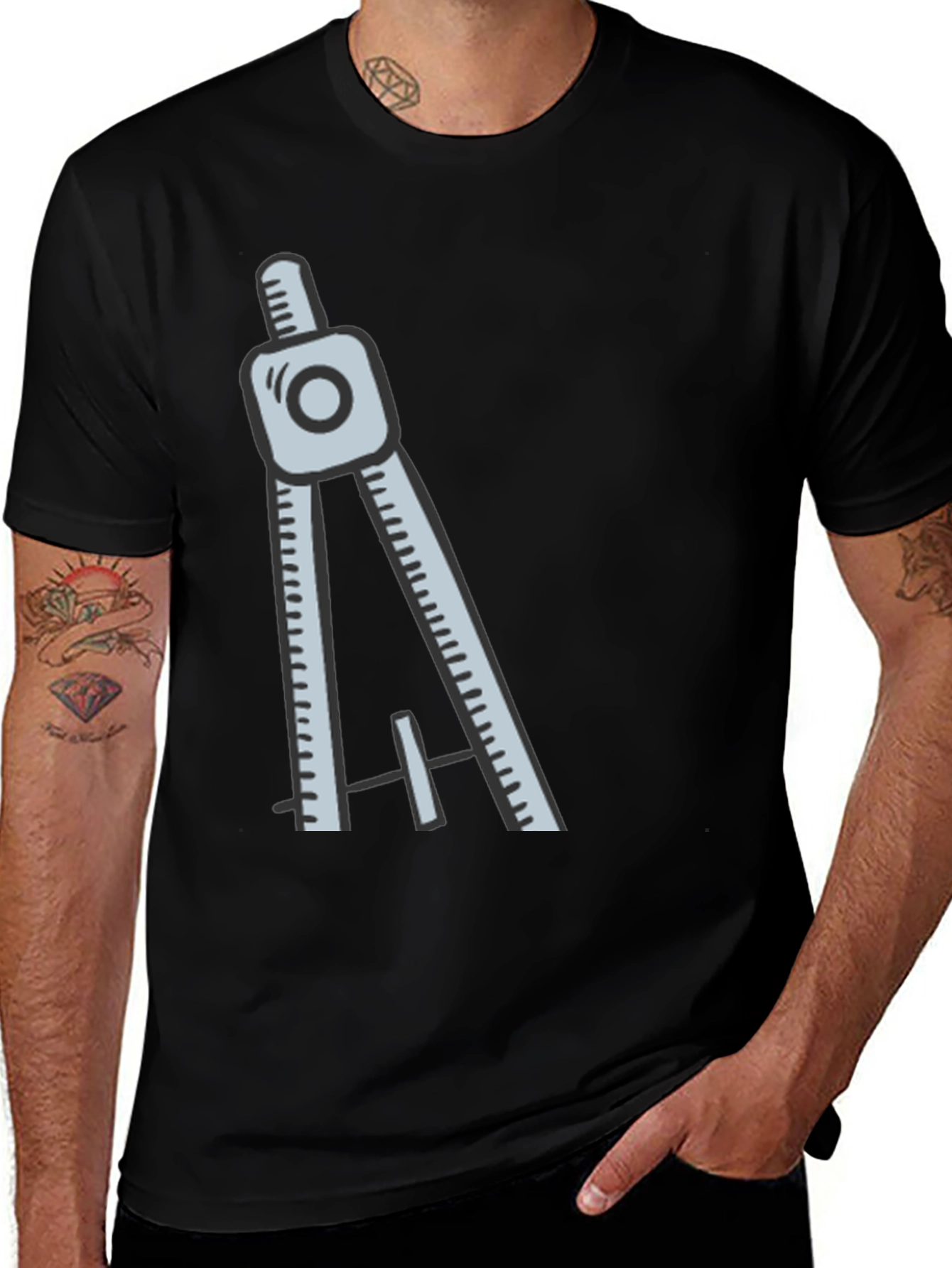 Variant 15 of Architect Compass Graphic Tee - Cool Design T-Shirt