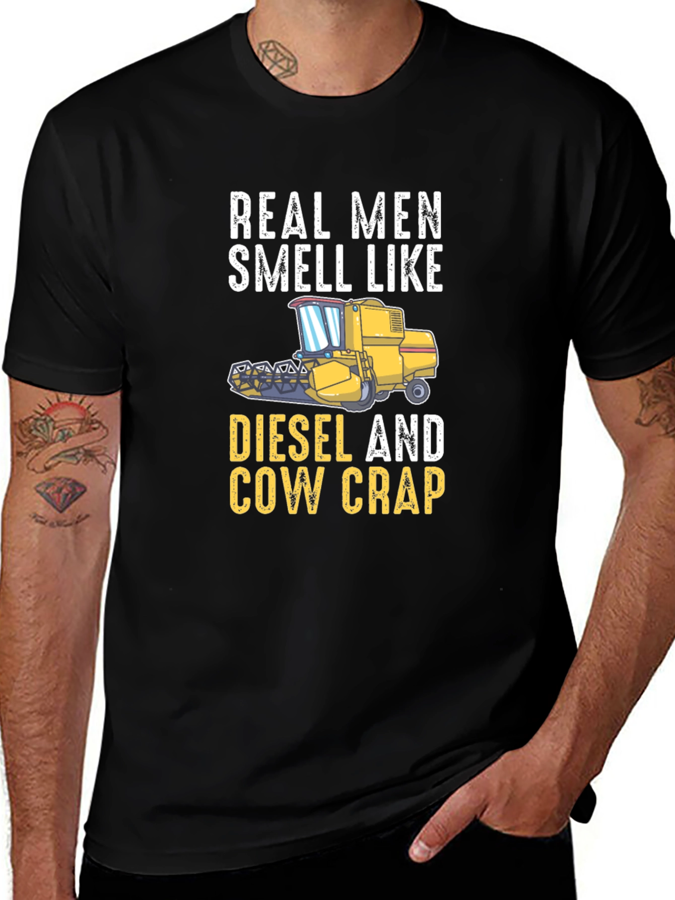 Real Men Smell Like Diesel And Cow Crap T-Shirt