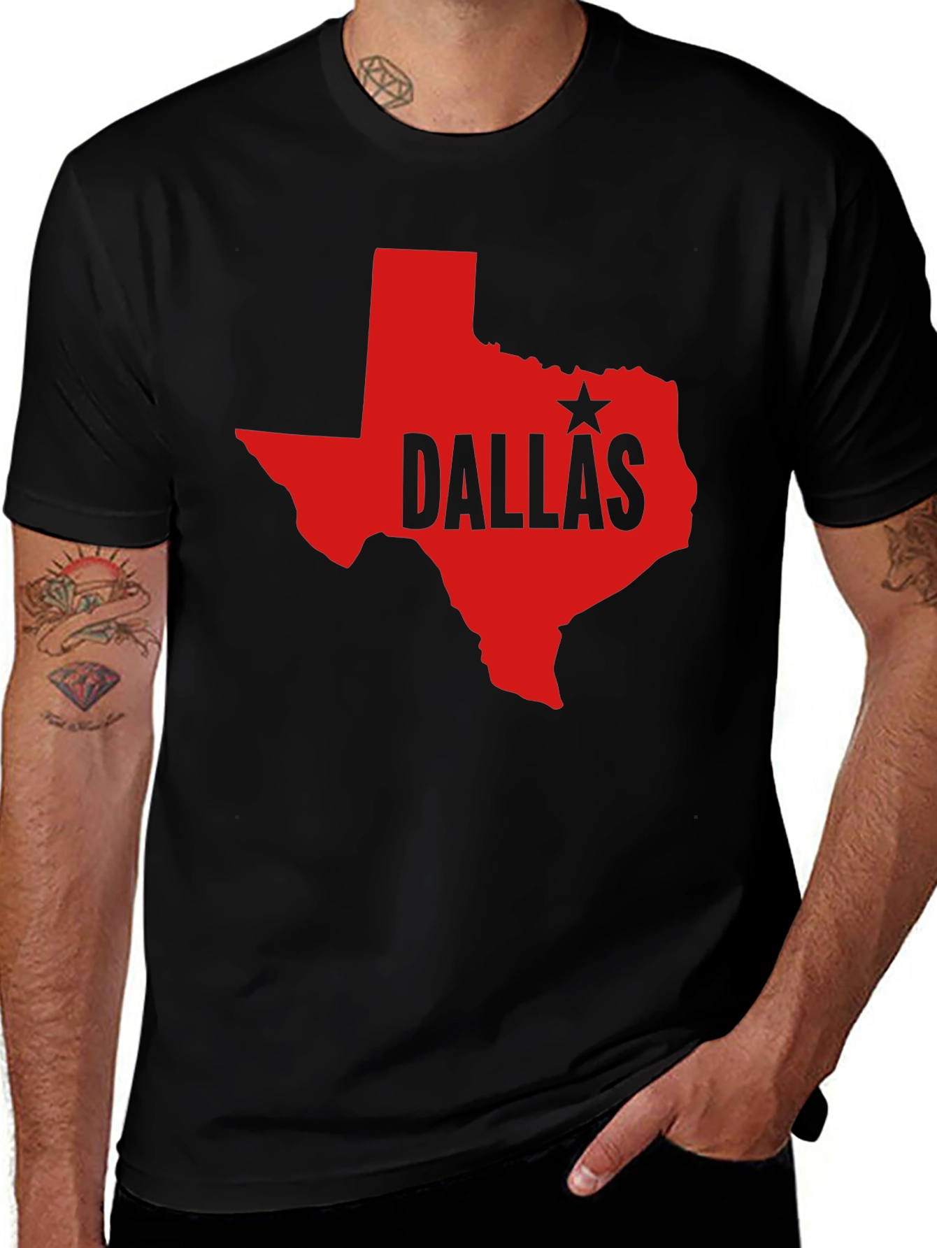 Dallas Texas State Outline T-Shirt