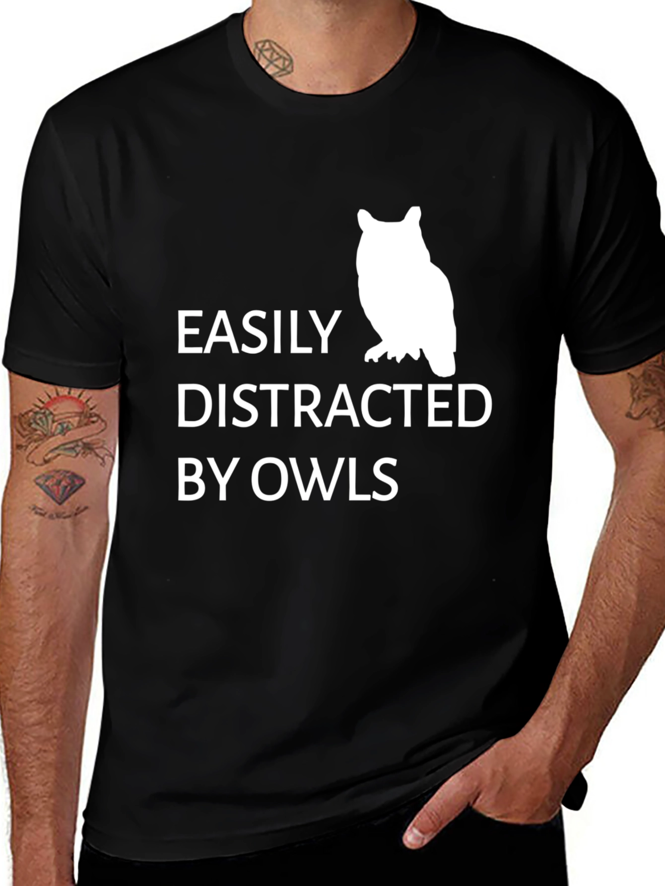 Variant 13 of Easily Distracted by Owls T-Shirt
