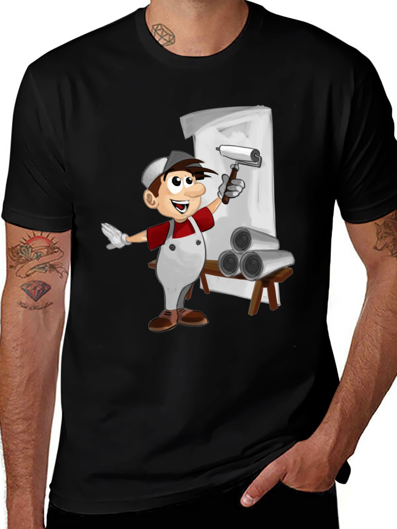 Variant 13 of Painter Cartoon T-Shirt - Fun Graphic Tee