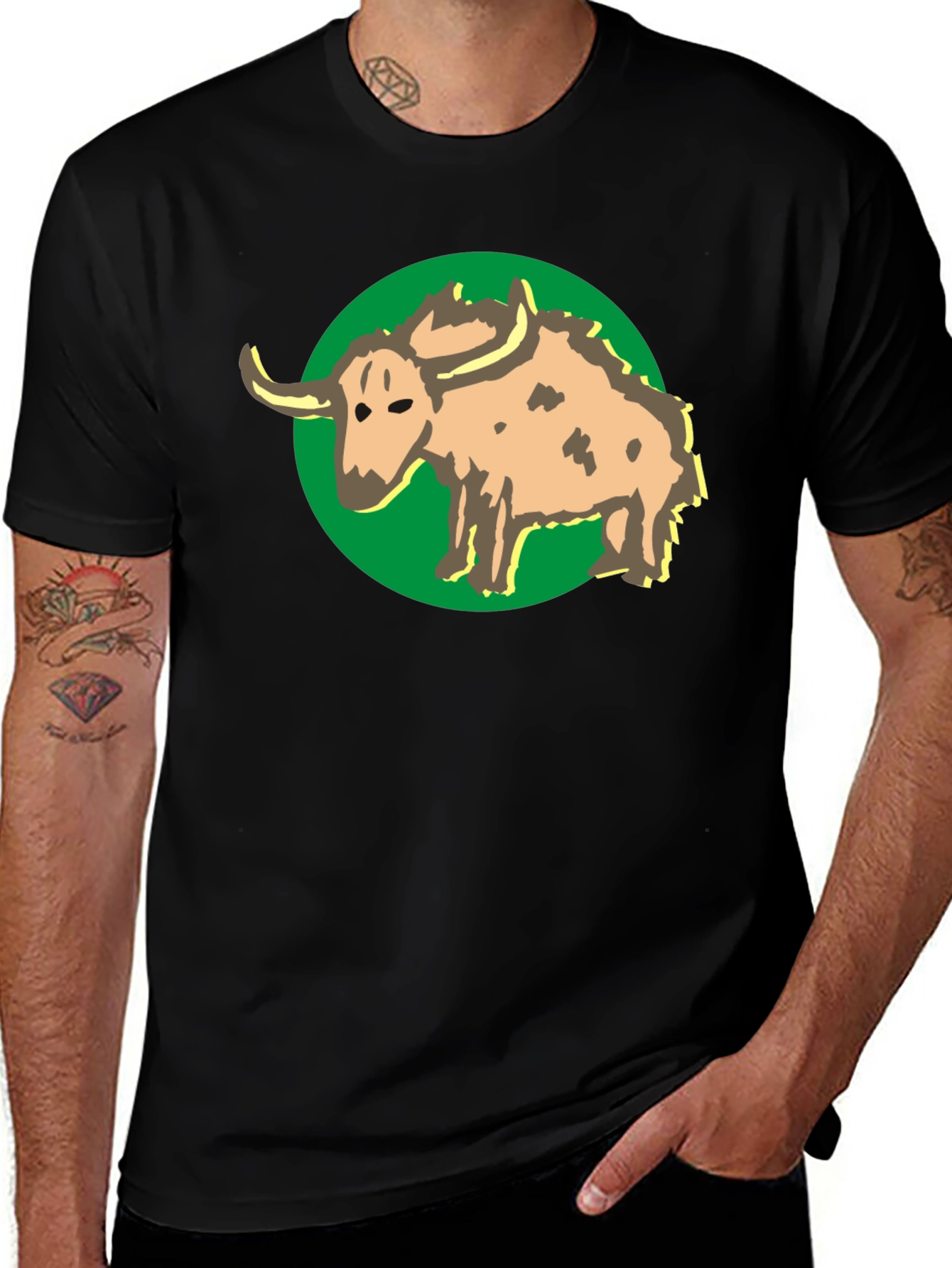 Variant 11 of Buffalo Graphic Print Black T-Shirt