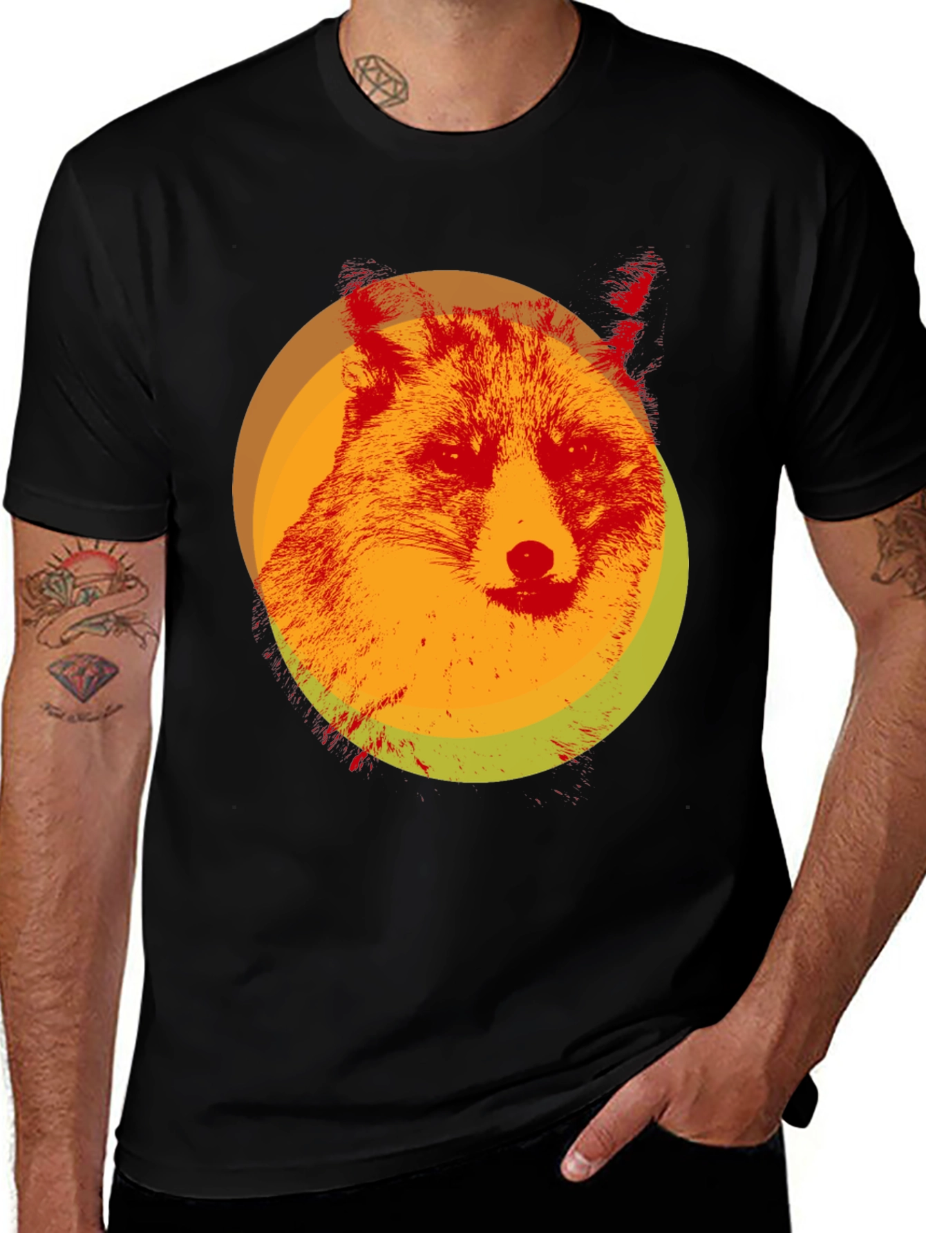Variant 24 of Fox Graphic Tee - Men's Black T-Shirt
