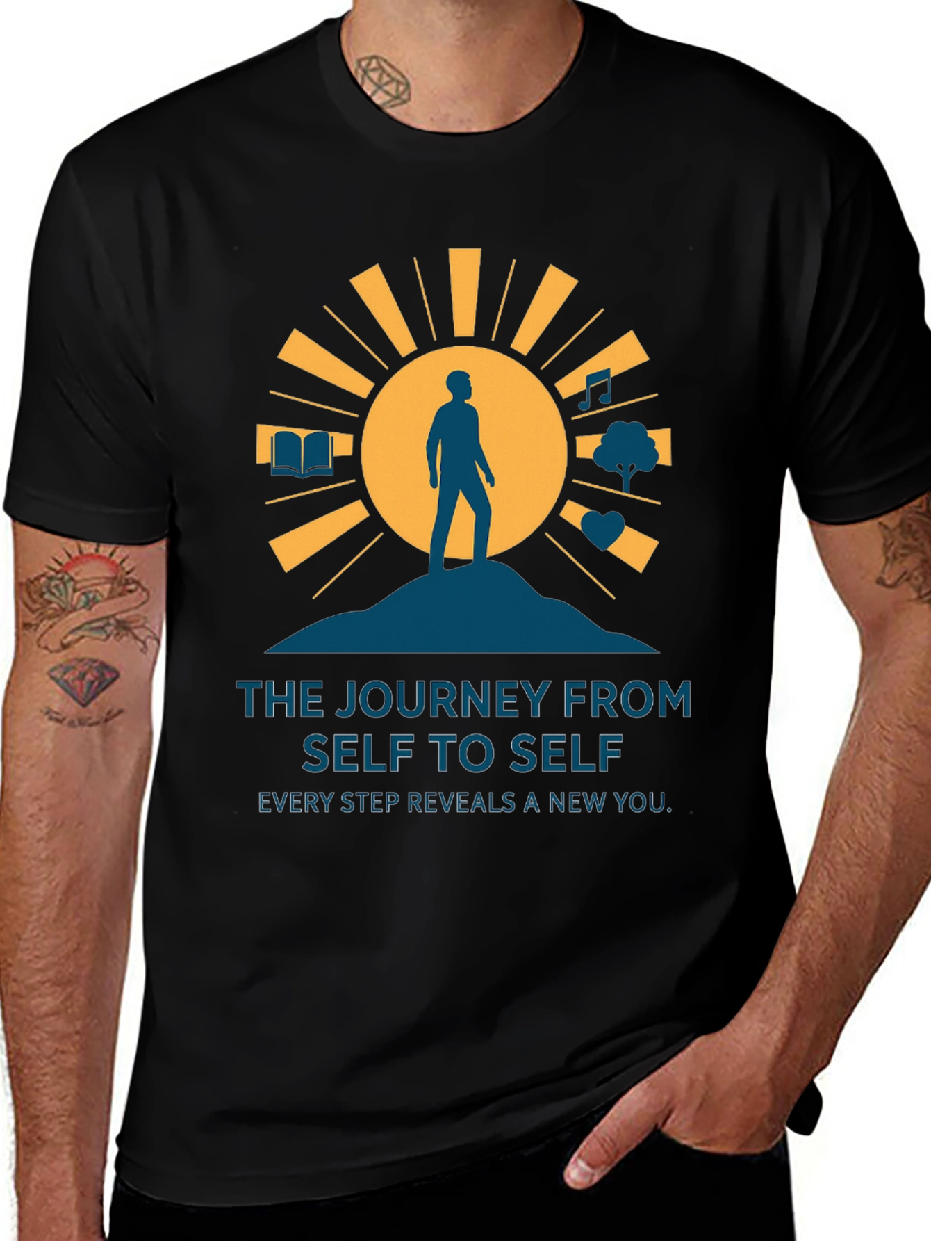 Variant 2 of Journey to Self T-Shirt - Inspiring Graphic Tee