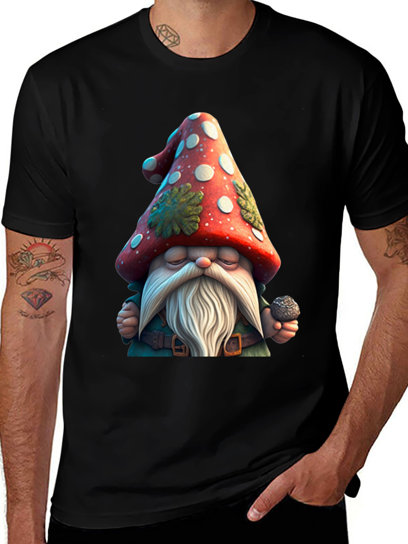Variant 20 of Gnome T-Shirt -  Whimsical Garden Art Tee