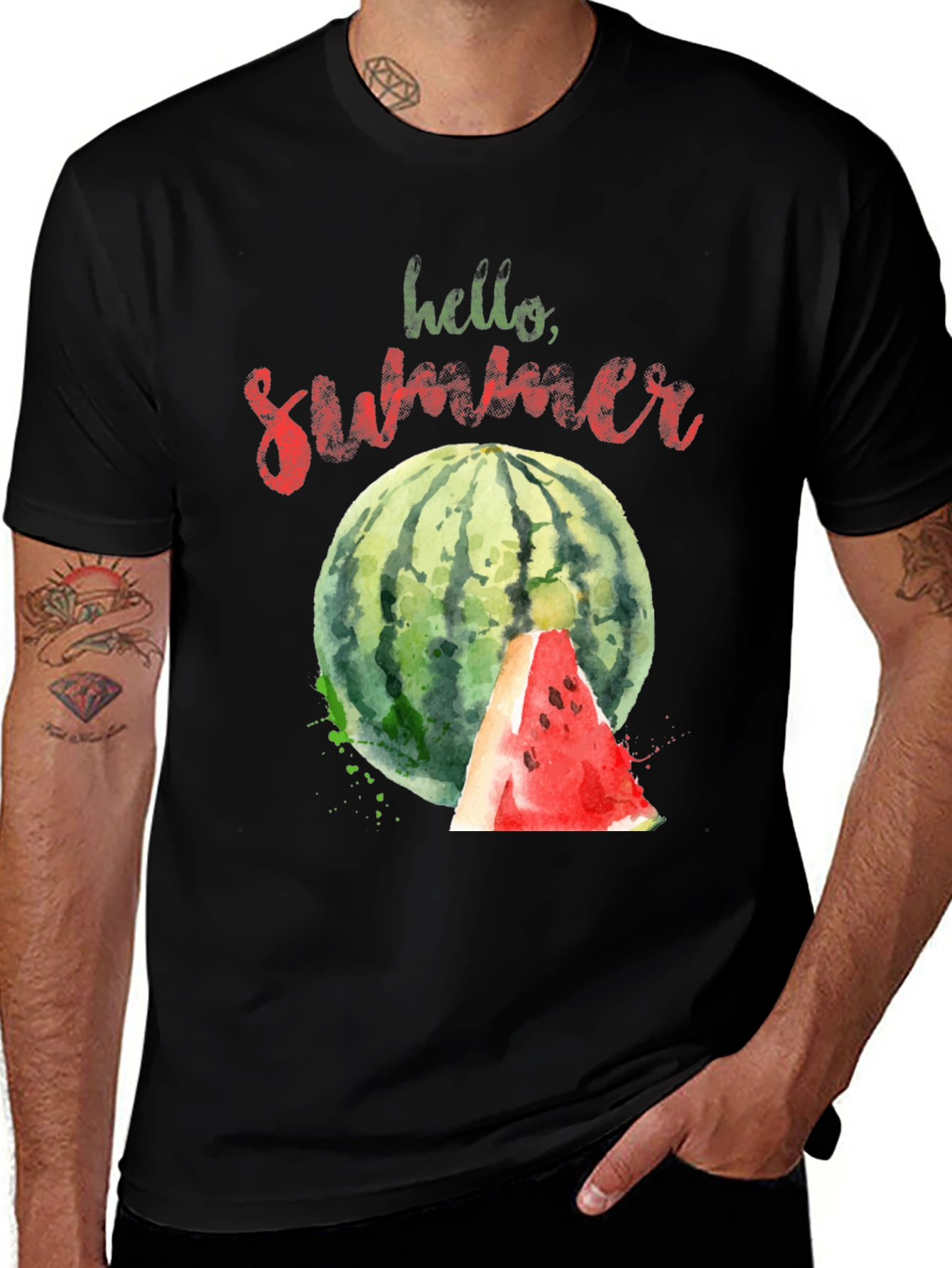 Variant 9 of Hello Summer Watermelon Graphic Tee