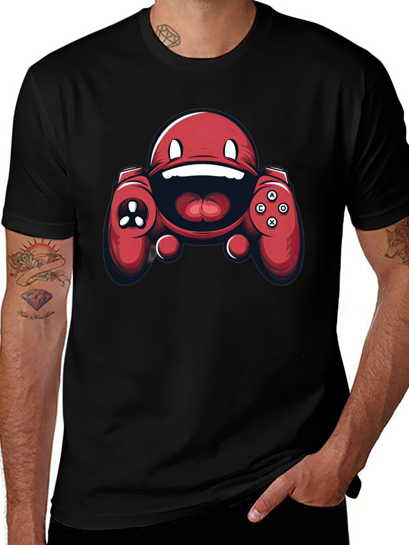 Variant 2 of Gamer Monster Graphic T-Shirt - Cool Novelty Tee