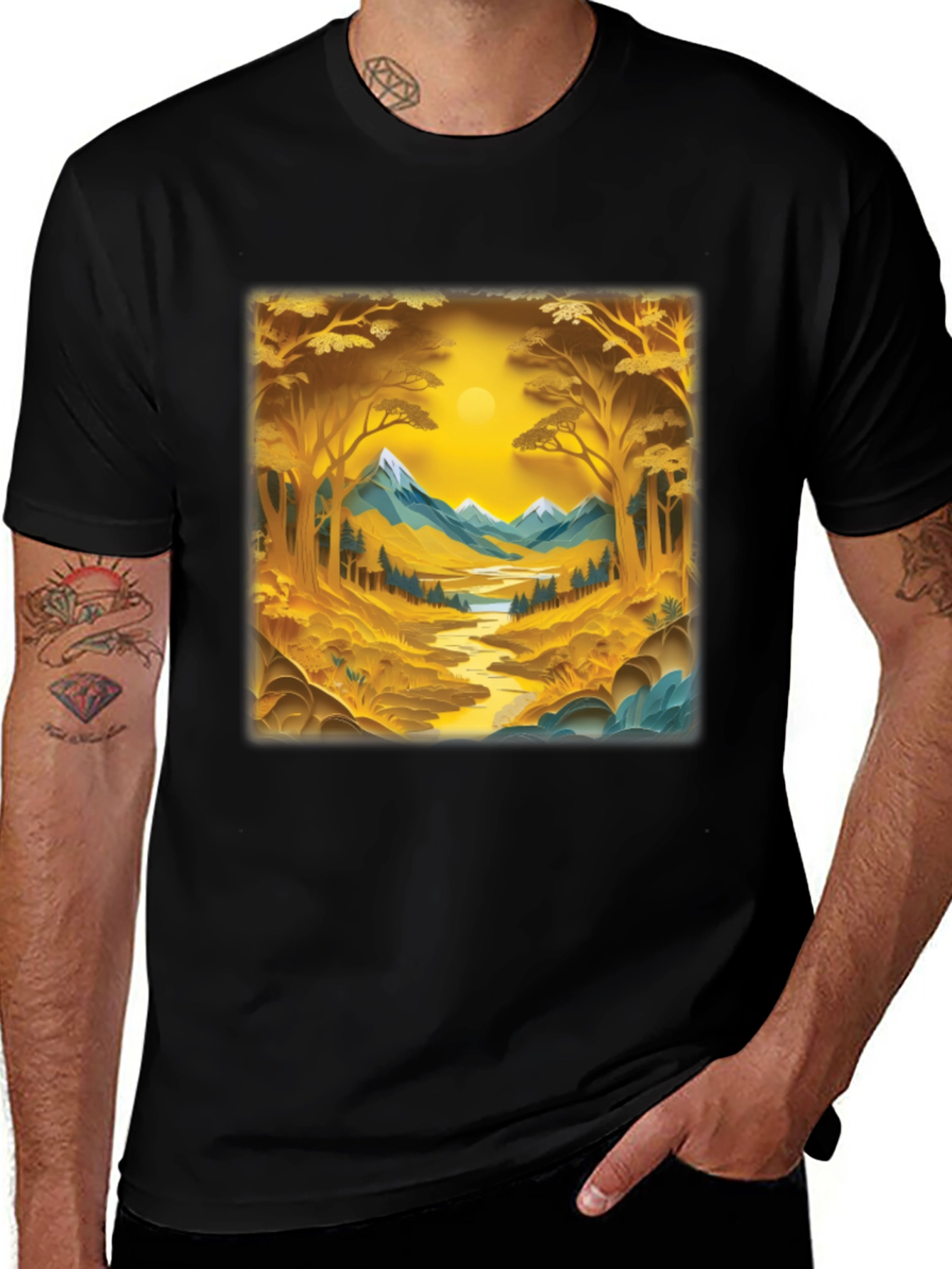 Variant 25 of Nature Scenery Graphic Print Tee