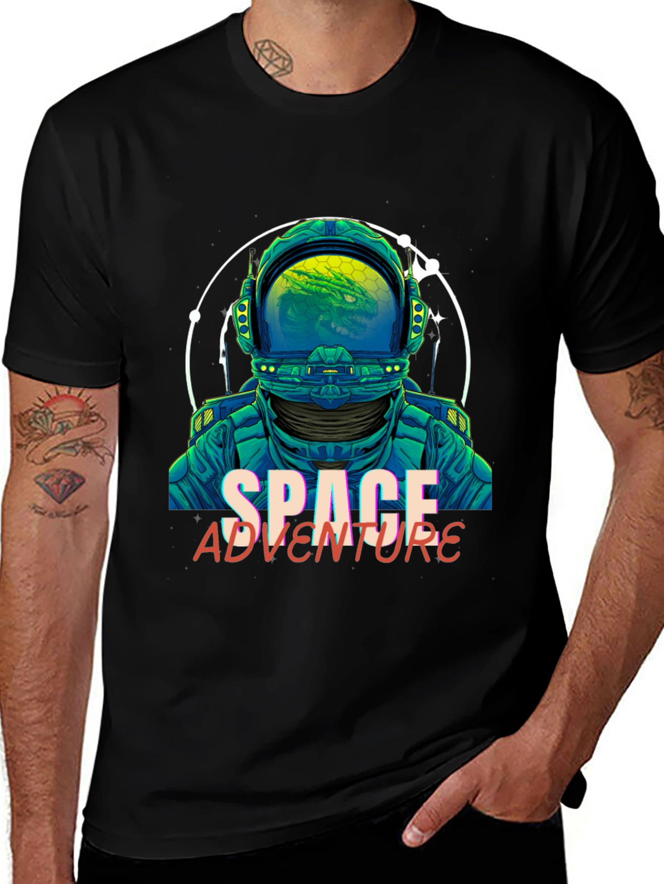 Variant 28 of Space Adventure Graphic Tee - Astronaut Design